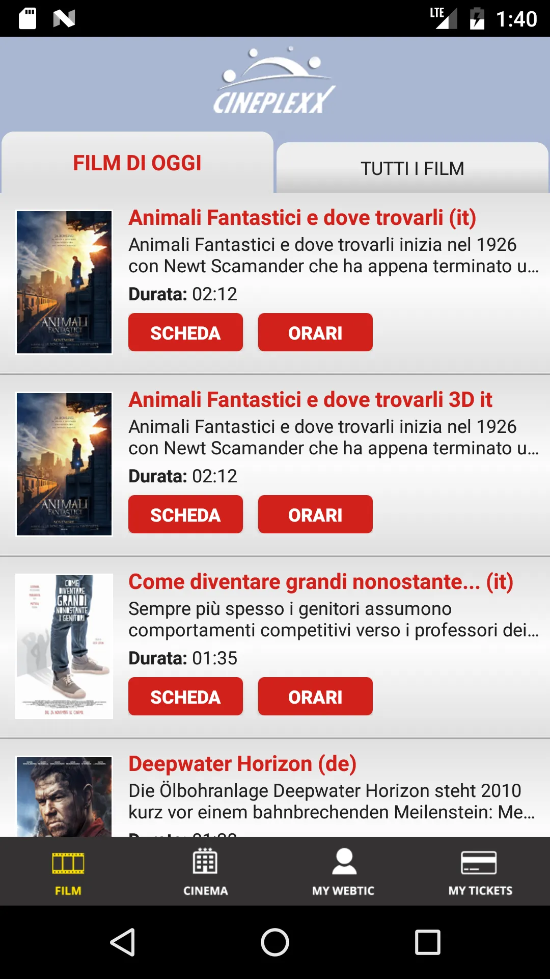 Webtic Cineplexx Bolzano | Indus Appstore | Screenshot