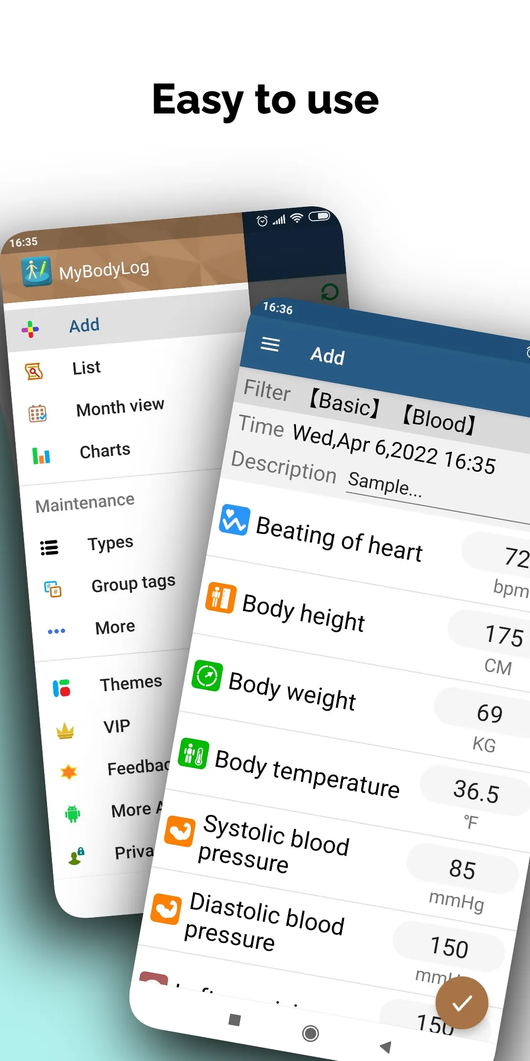 MyBodyLog - Health index notes | Indus Appstore | Screenshot