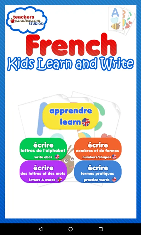 French for Kids Learn & Write | Indus Appstore | Screenshot