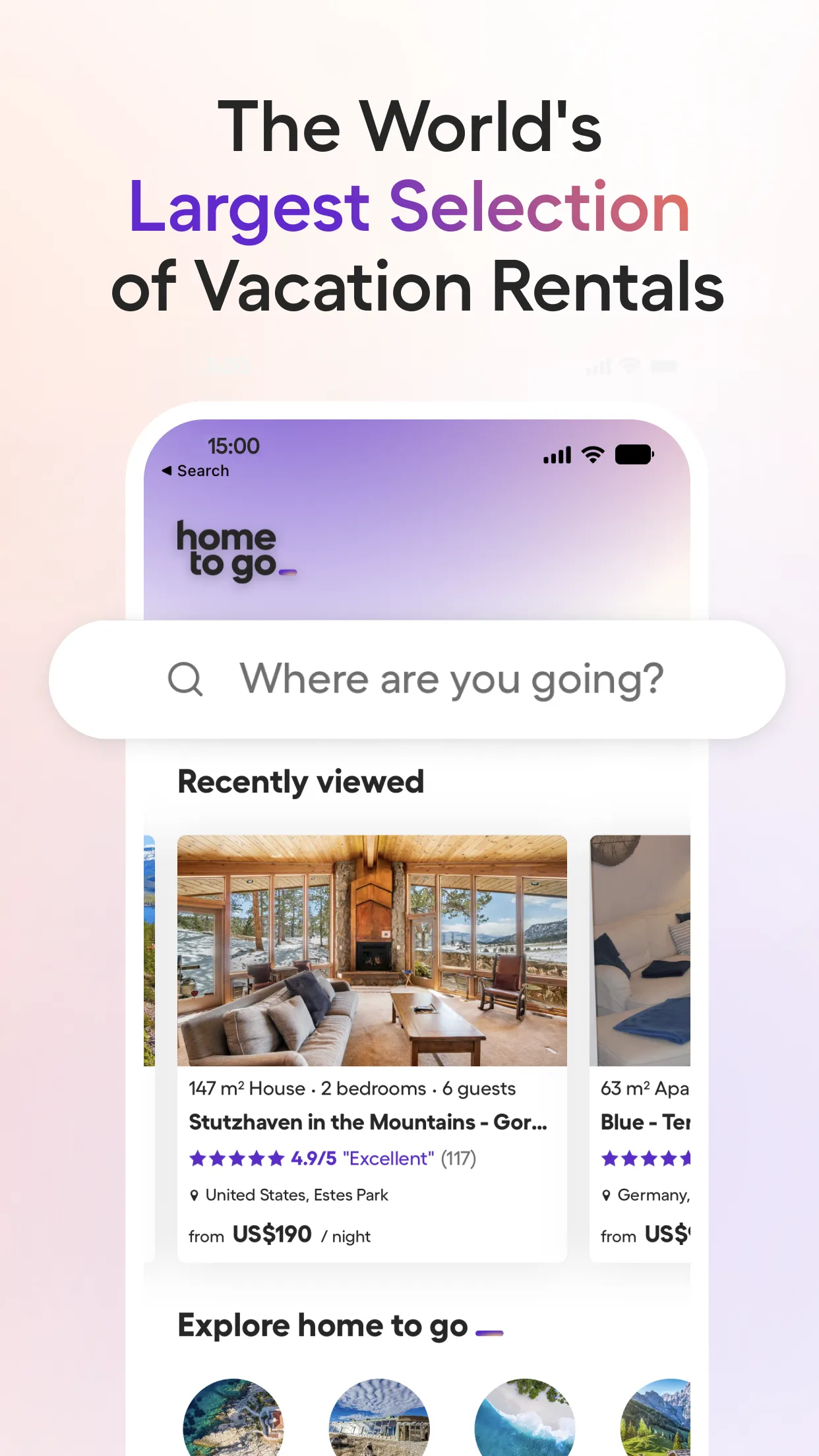 Vacation Rentals - HomeToGo | Indus Appstore | Screenshot