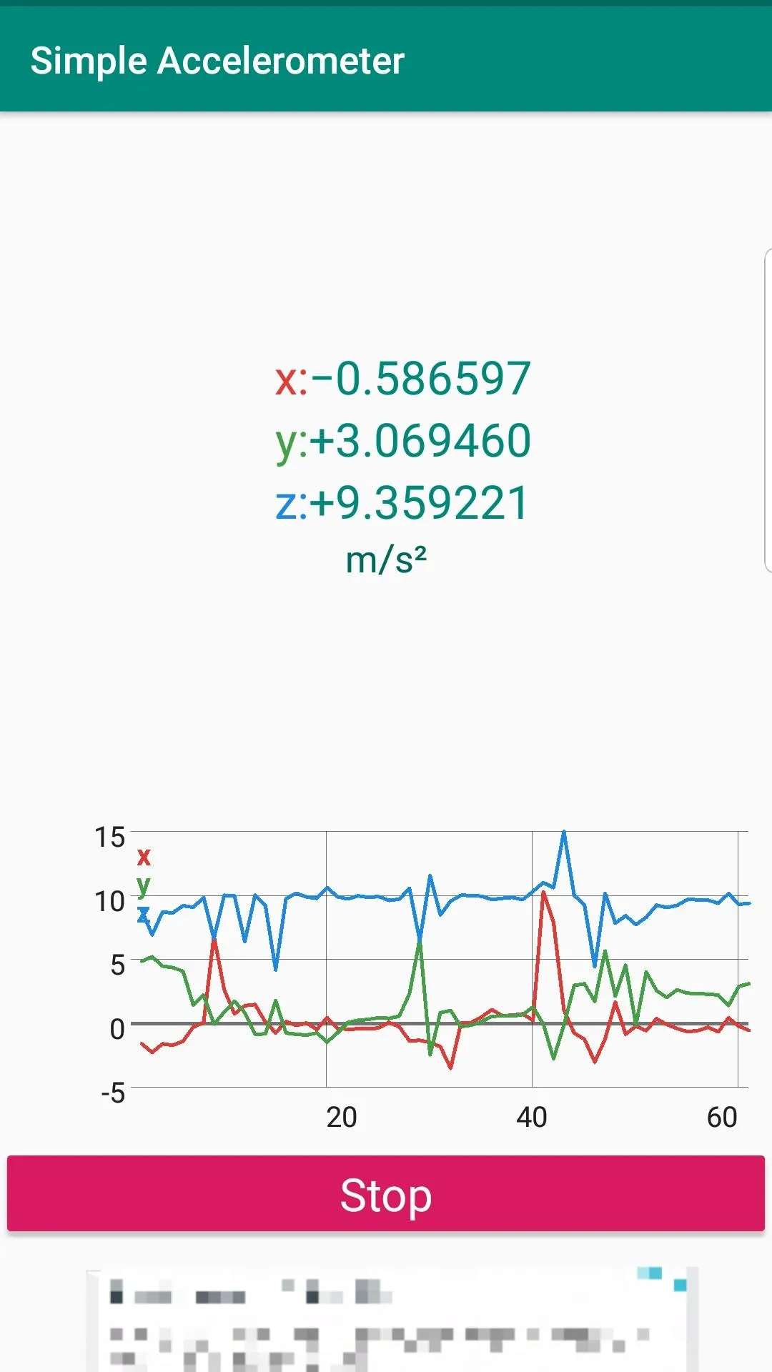 Simple Accelerometer | Indus Appstore | Screenshot