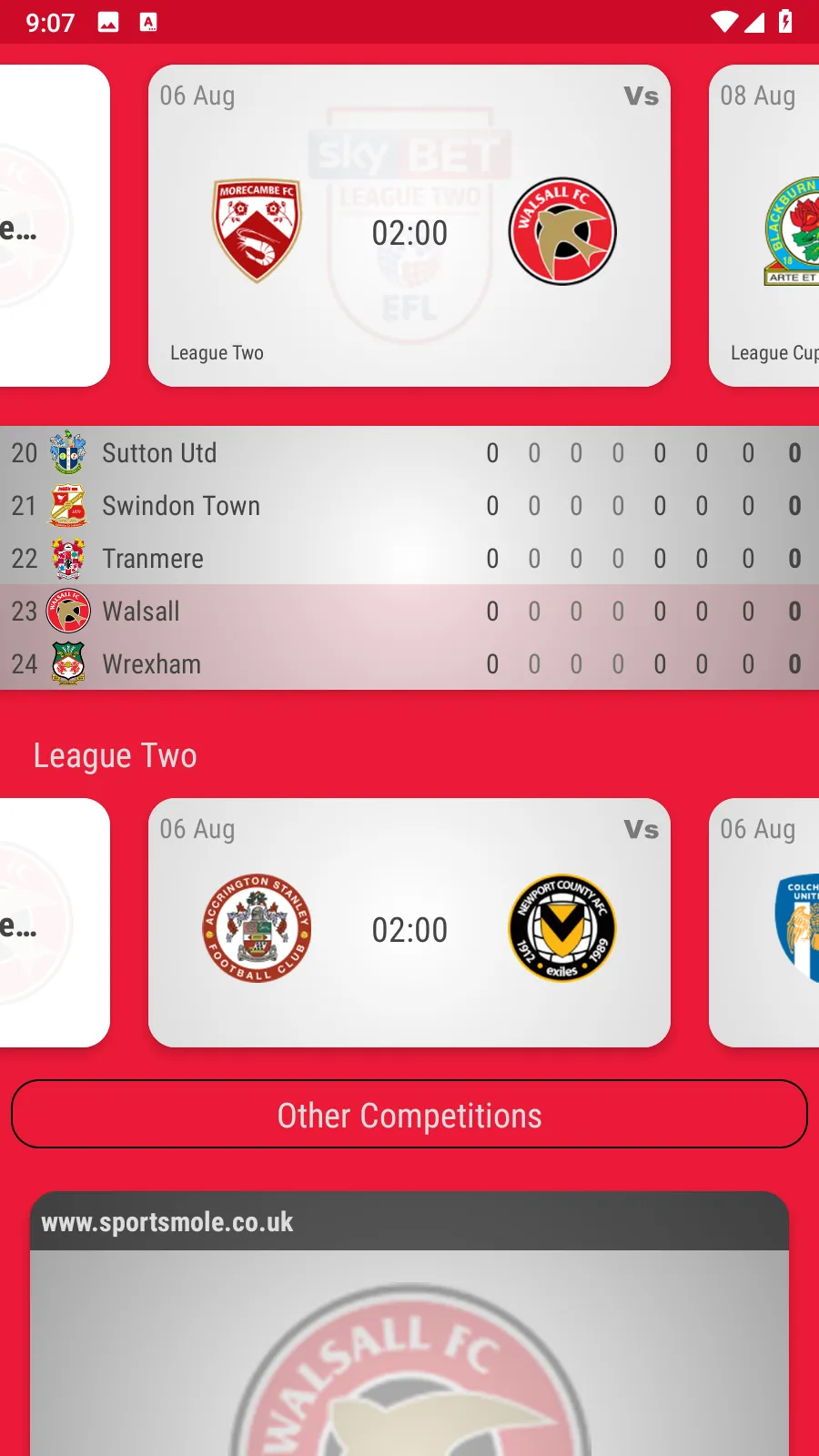 Walsall FC Fan App | Indus Appstore | Screenshot