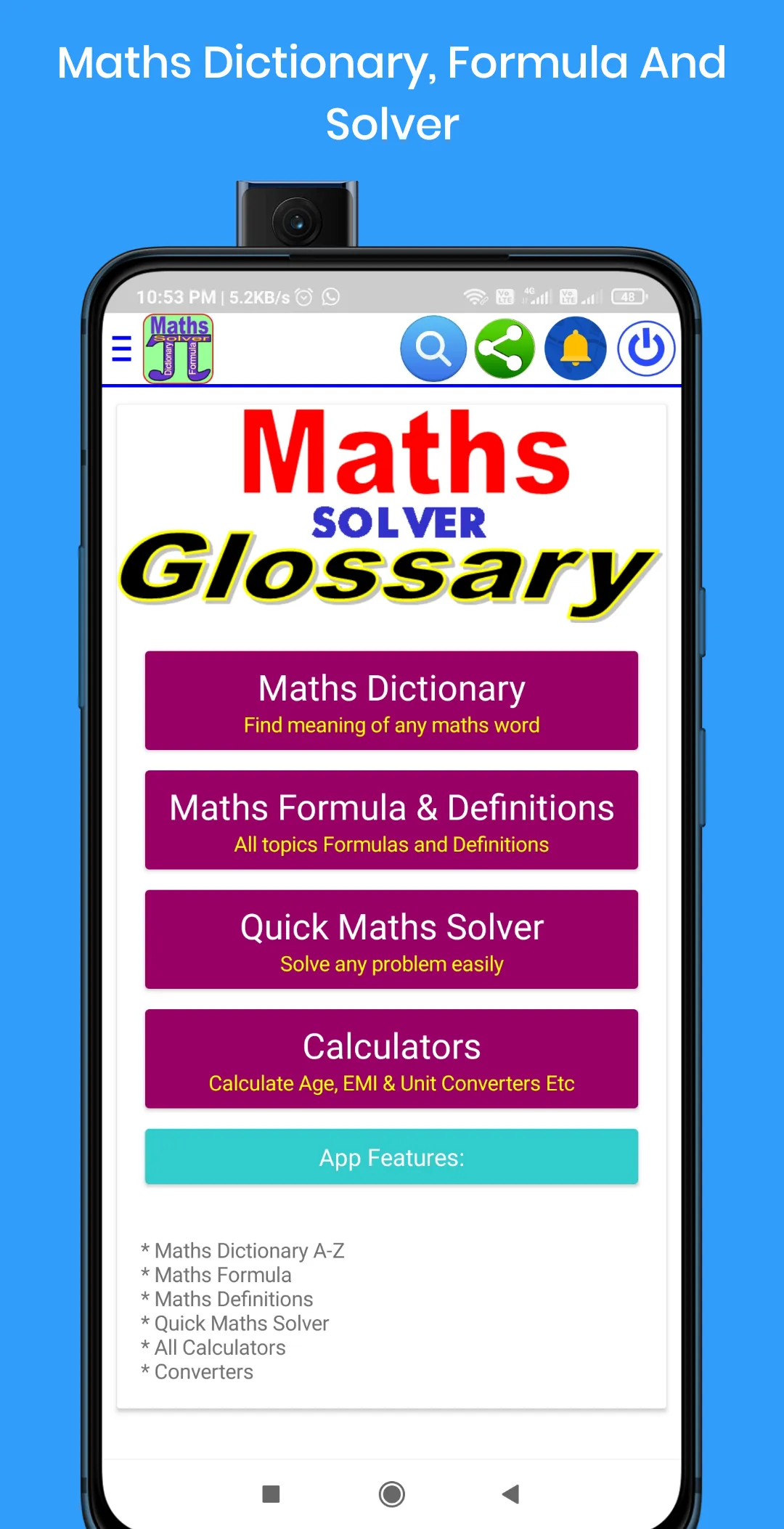 Math Dictionary Formula Solver | Indus Appstore | Screenshot