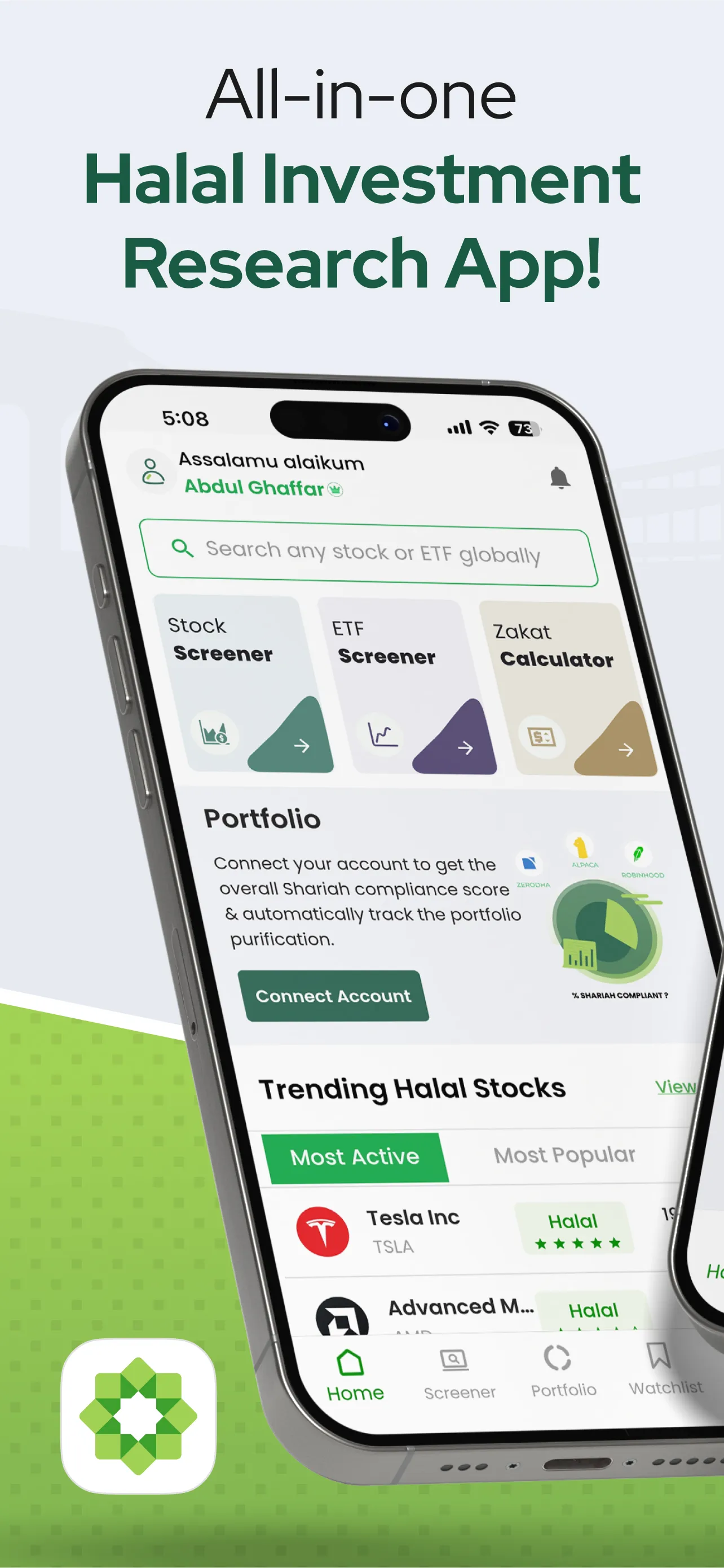 Musaffa: Halal Stocks & ETFs | Indus Appstore | Screenshot