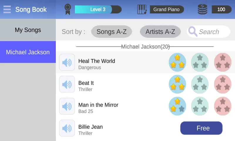 Dream Piano : MJ | Indus Appstore | Screenshot