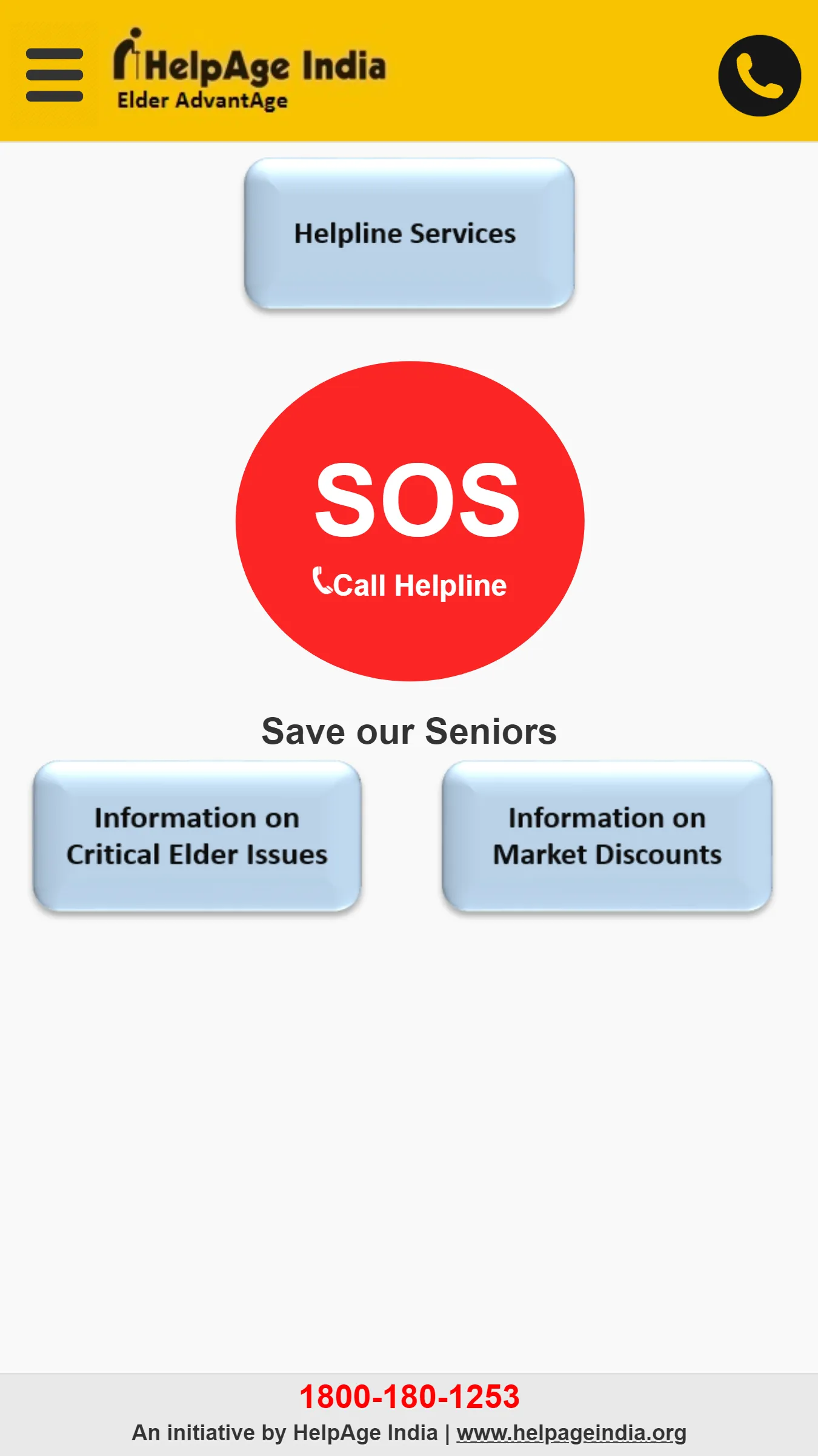 HelpAge SOS | Indus Appstore | Screenshot