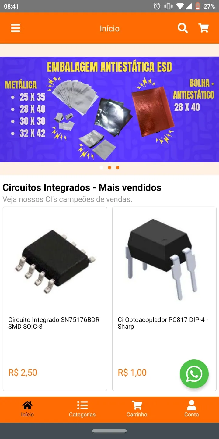 Achei Componentes Eletrônicos | Indus Appstore | Screenshot