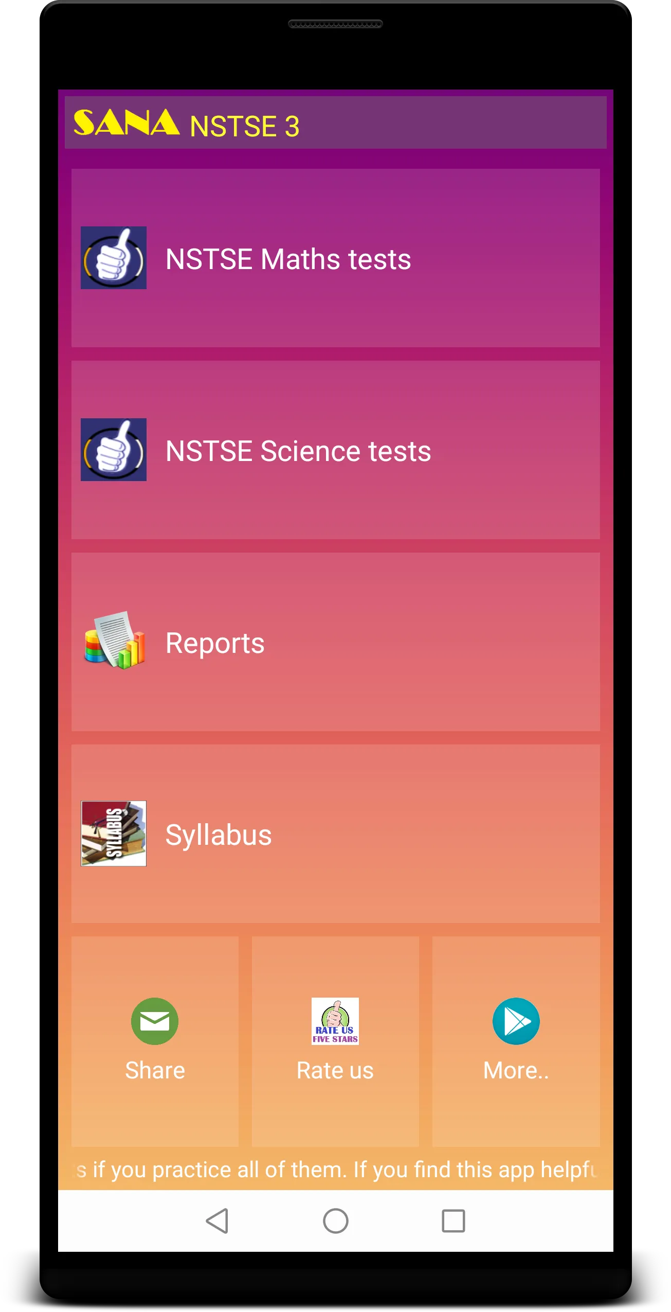 NSTSE 3 Exam Prep | Indus Appstore | Screenshot