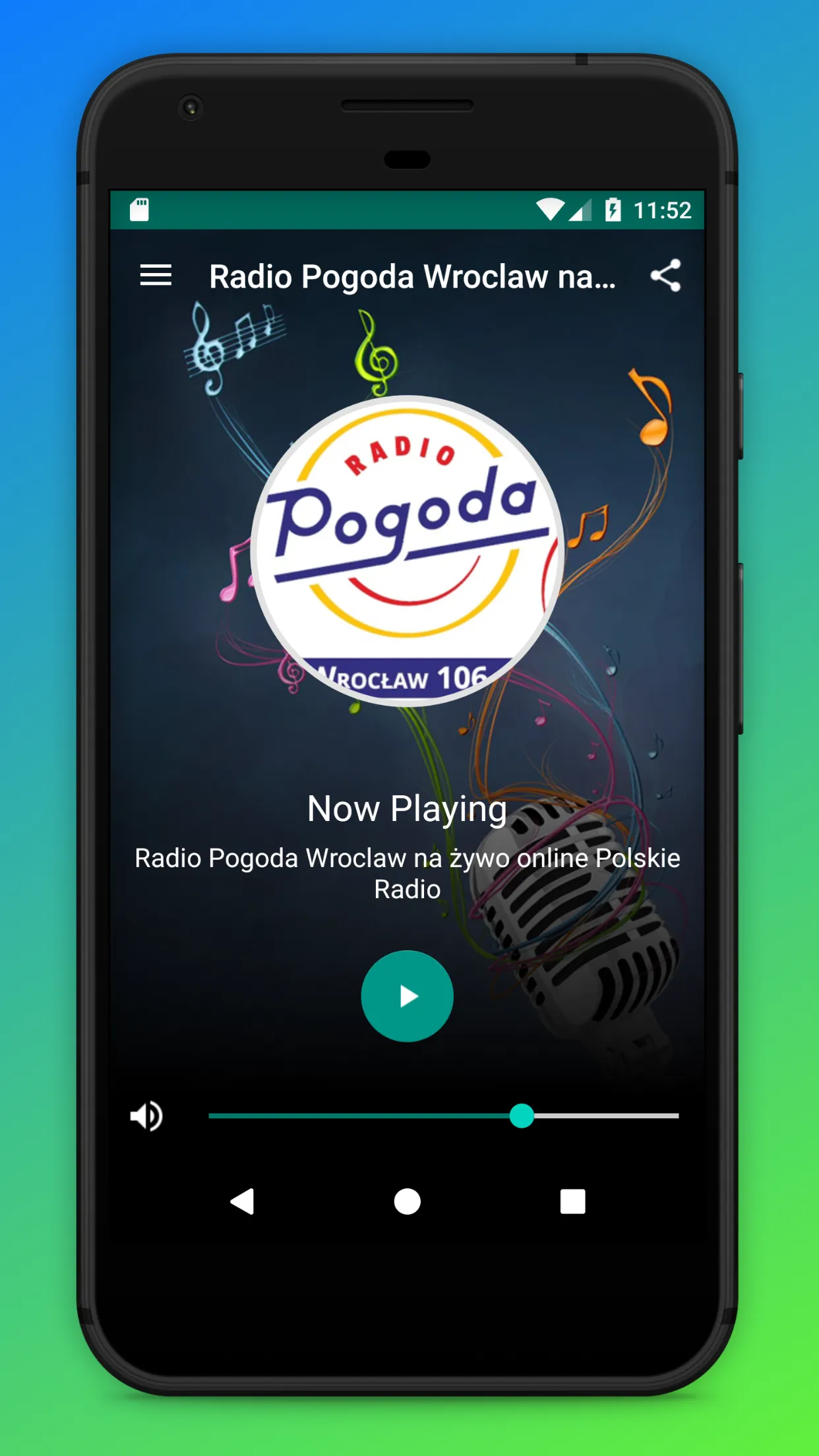 Radio Pogoda Wrocław PL Online | Indus Appstore | Screenshot