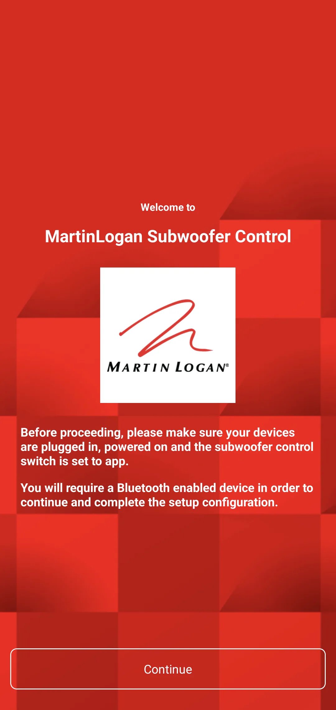 MartinLogan Subwoofer Control | Indus Appstore | Screenshot