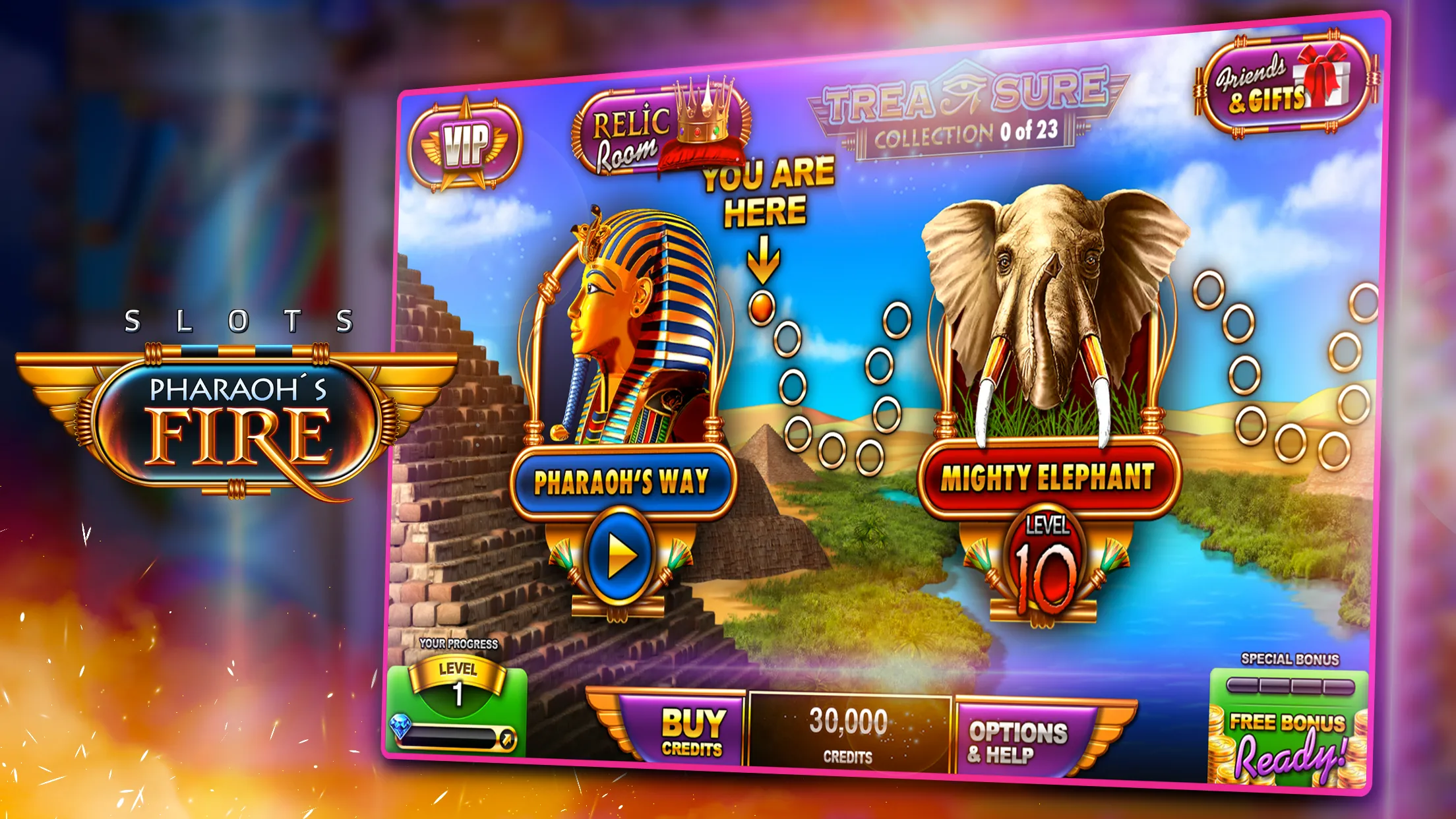 Slots - Pharaoh's Fire | Indus Appstore | Screenshot