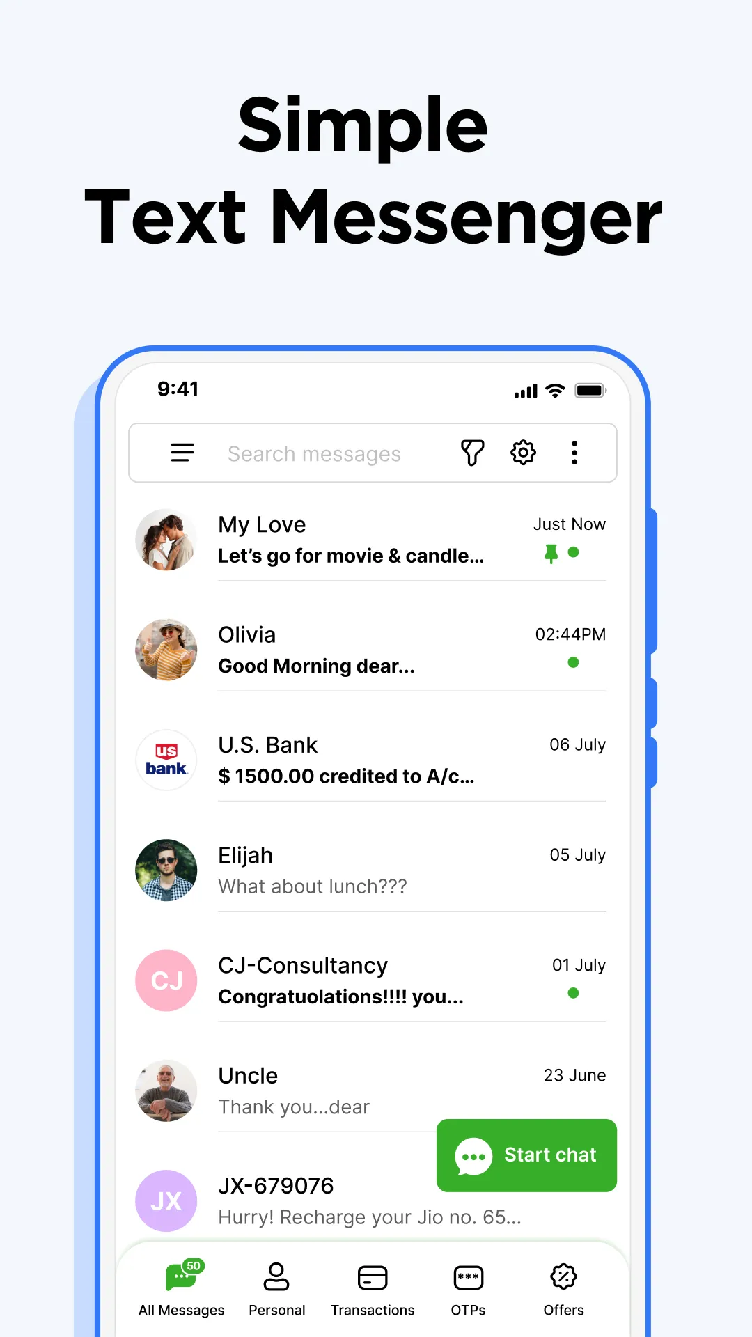 Messages: SMS, Messenger Home | Indus Appstore | Screenshot