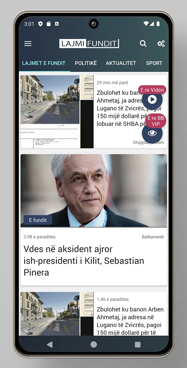 Lajmi Fundit - Shqipëri | Indus Appstore | Screenshot