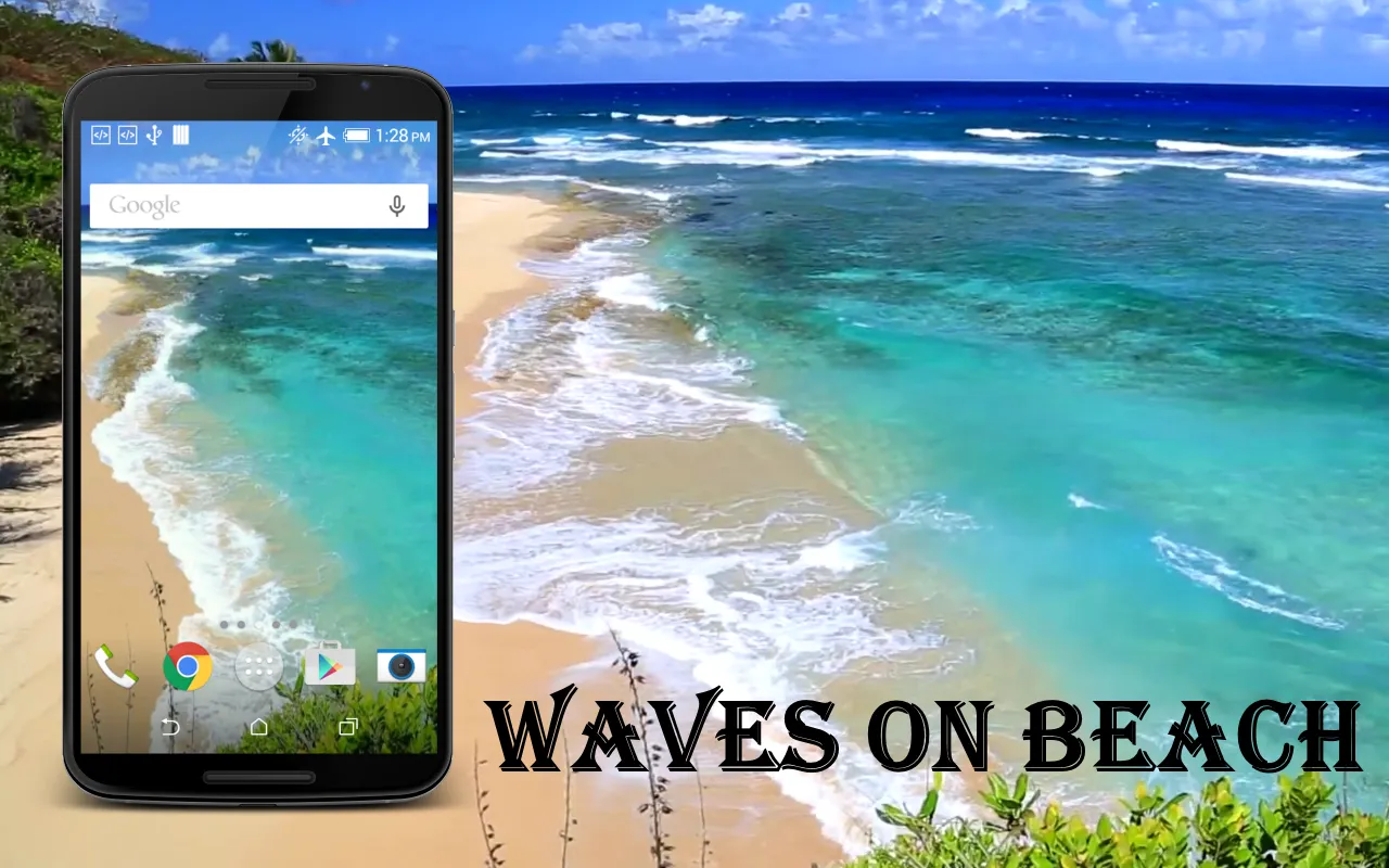 Waves on Beach Live Wallpaper | Indus Appstore | Screenshot