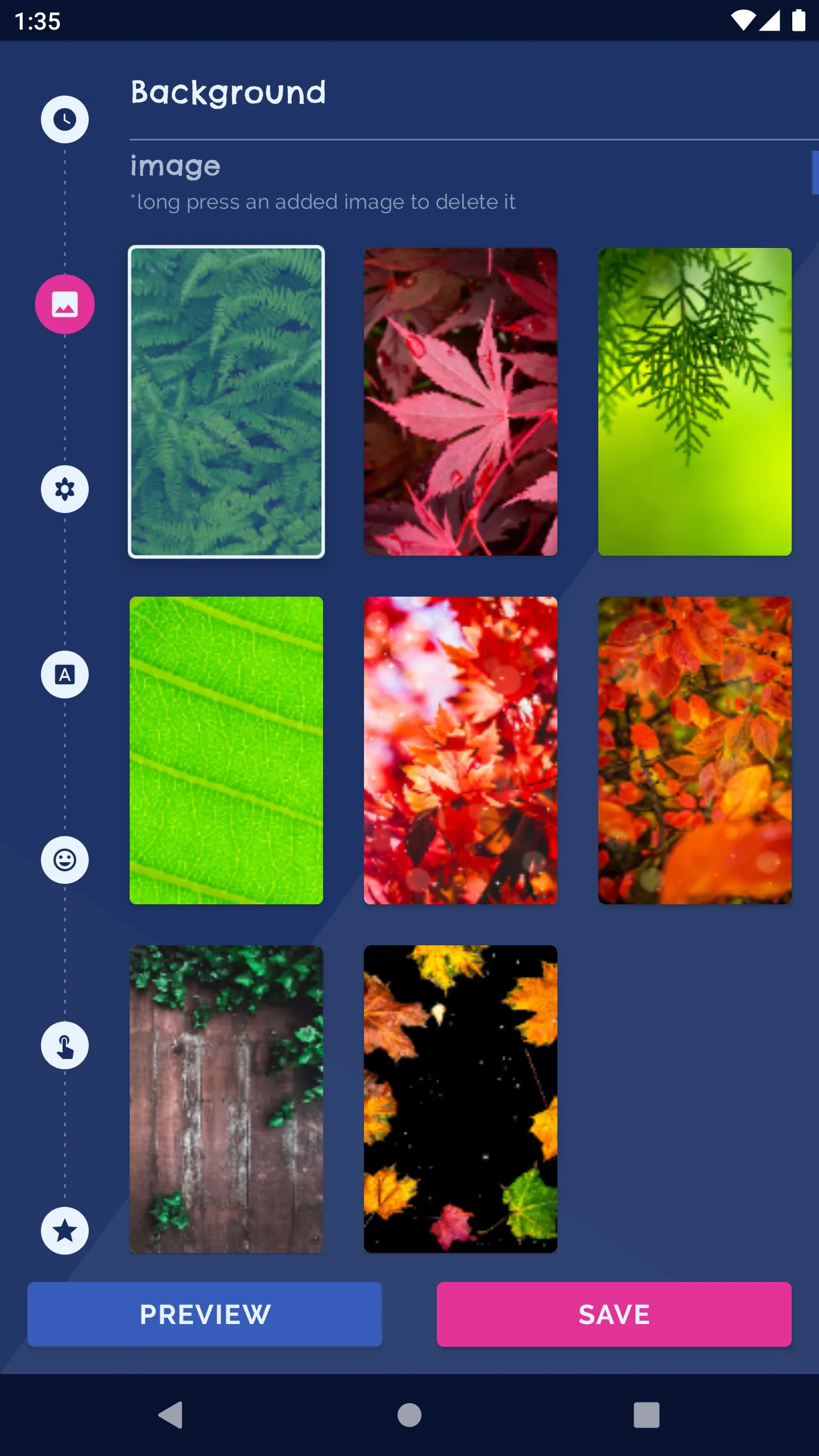 Forest Leaves Clock Wallpaper | Indus Appstore | Screenshot