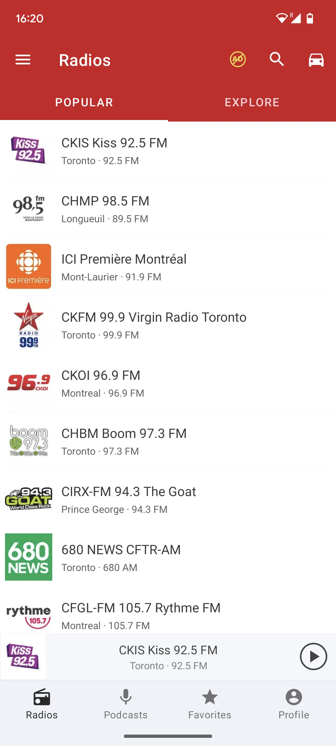 Radio FM Canada | Indus Appstore | Screenshot