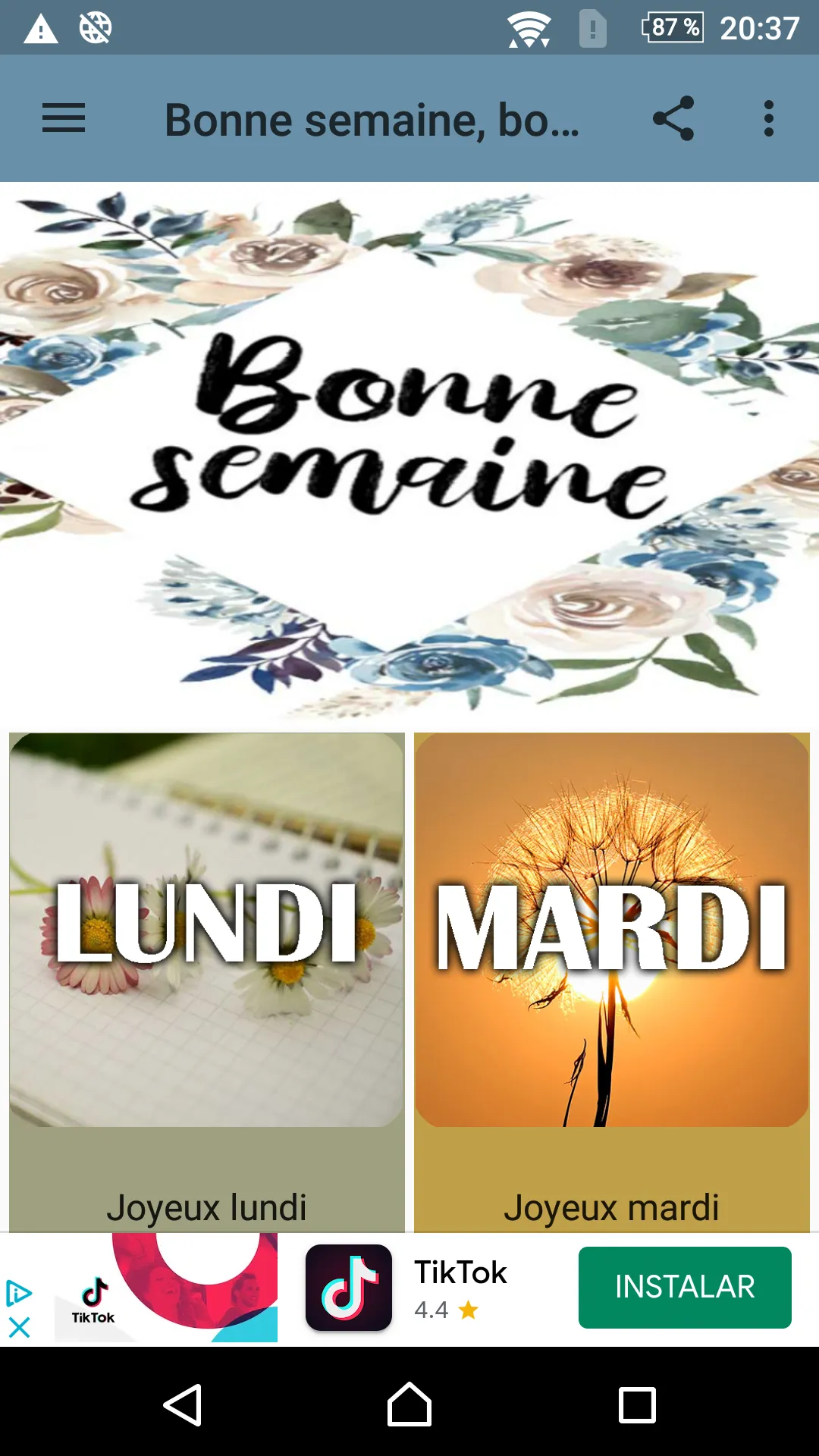 Une semaine merveilleuse jours | Indus Appstore | Screenshot