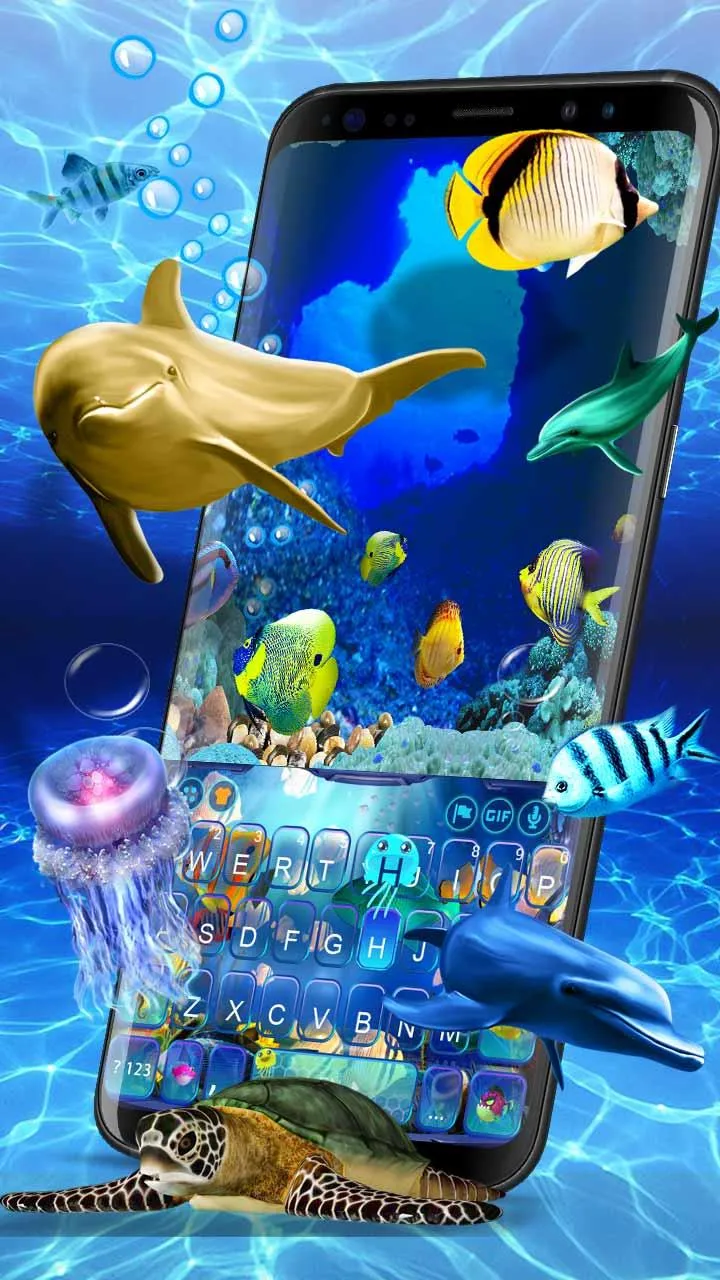 3D Live Fish Keyboard Theme | Indus Appstore | Screenshot