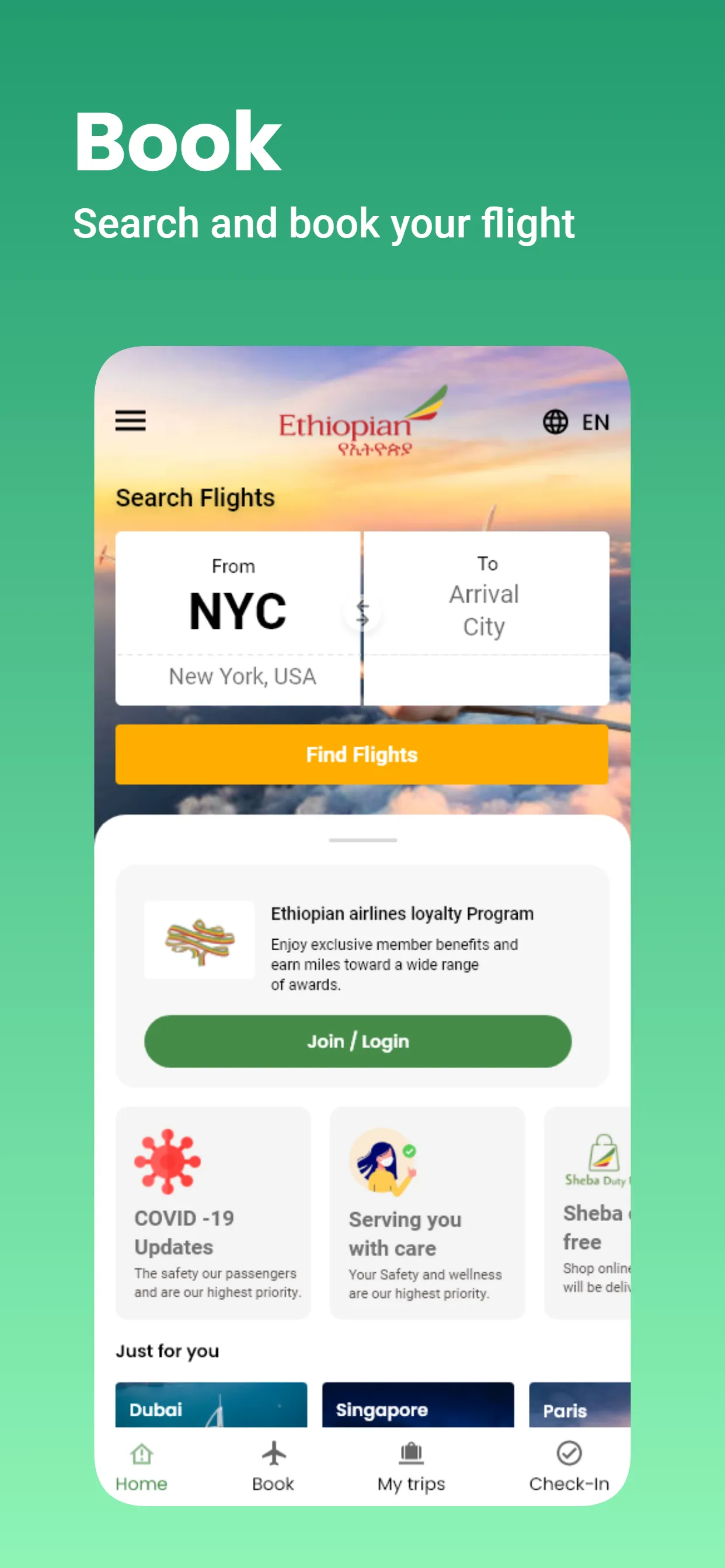 Ethiopian Airlines | Indus Appstore | Screenshot