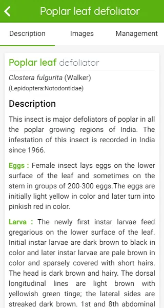 Insect Pests of Poplar | Indus Appstore | Screenshot