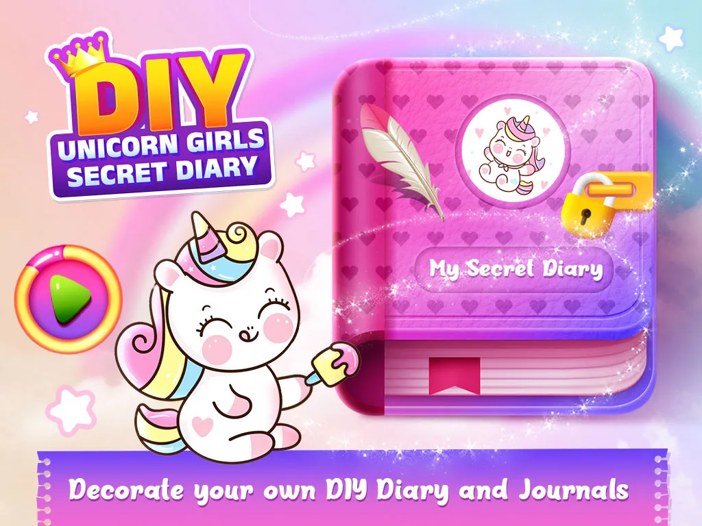 DIY Unicorn Girls Secret Diary | Indus Appstore | Screenshot