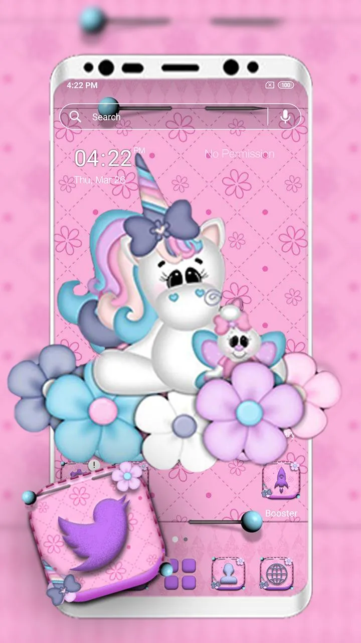 Cute Unicorn Launcher Theme | Indus Appstore | Screenshot