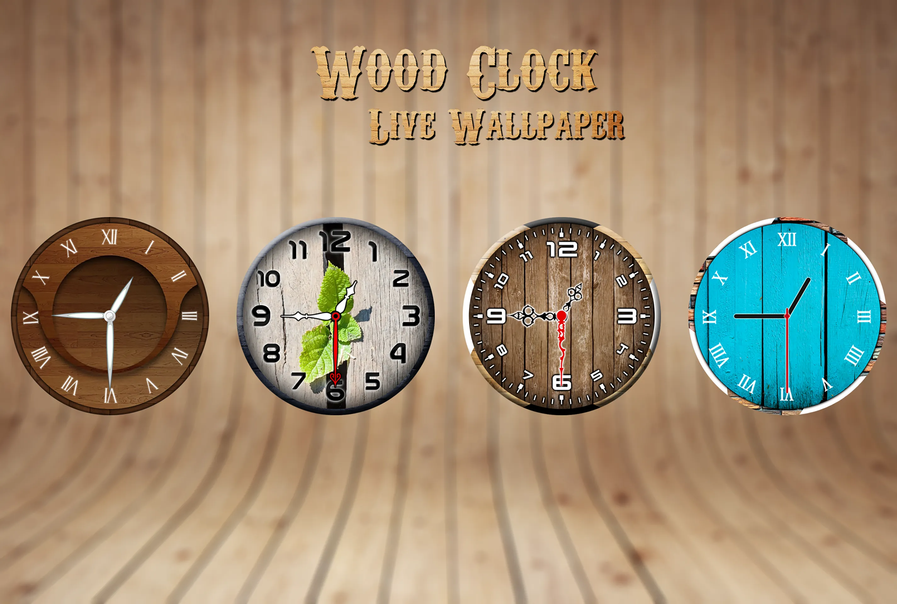 Wood Clock Live Wallpaper | Indus Appstore | Screenshot