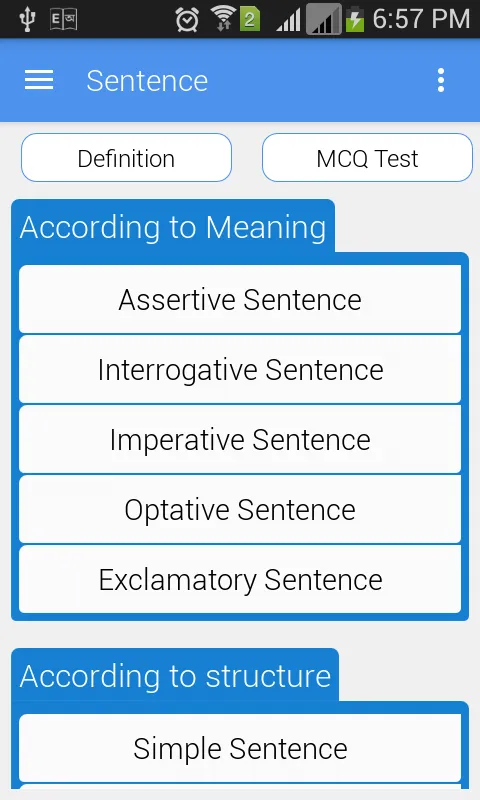 Sentence with Exercise | Indus Appstore | Screenshot