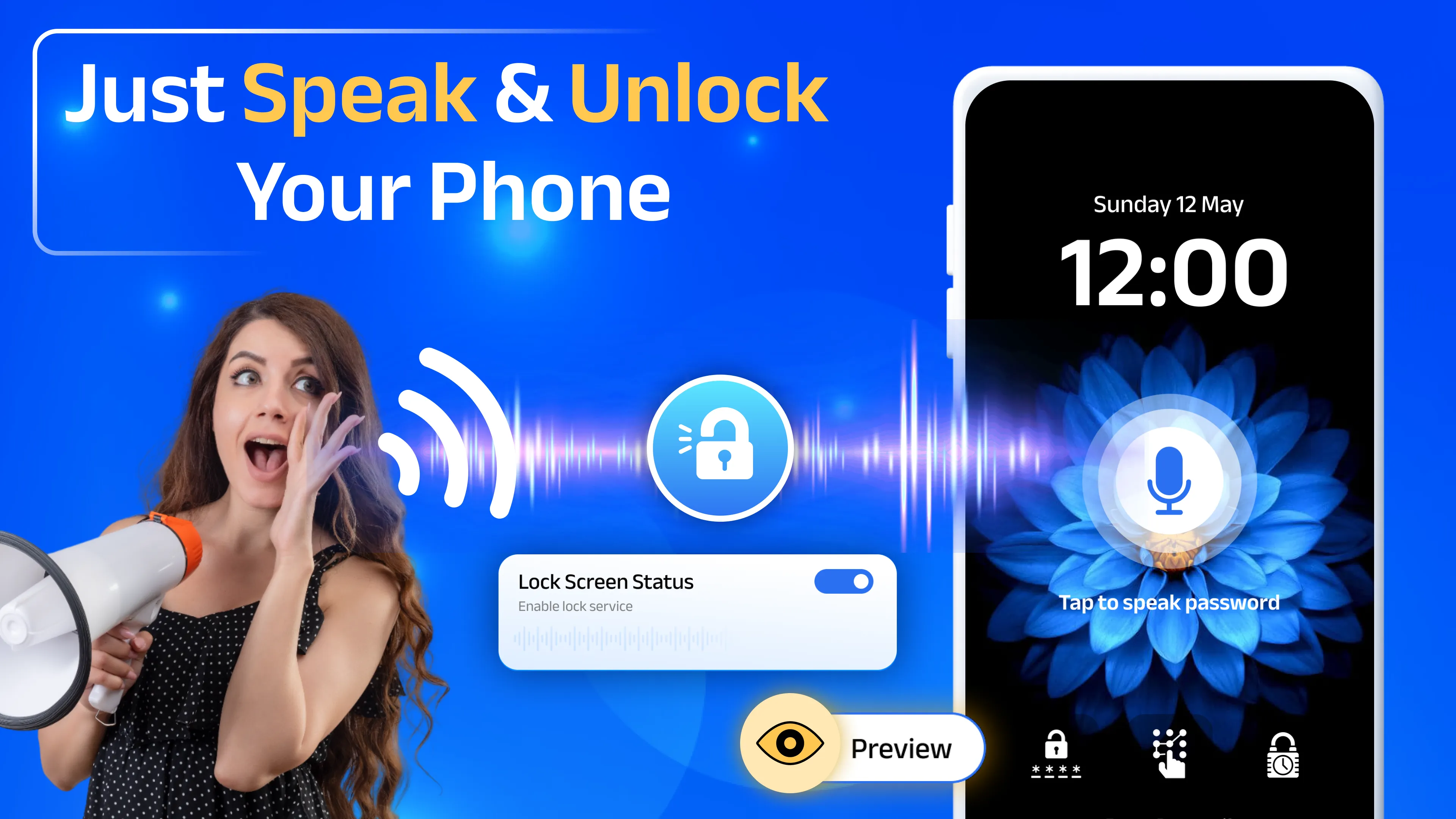 Voice Screen Lock : Speak Lock | Indus Appstore | Screenshot