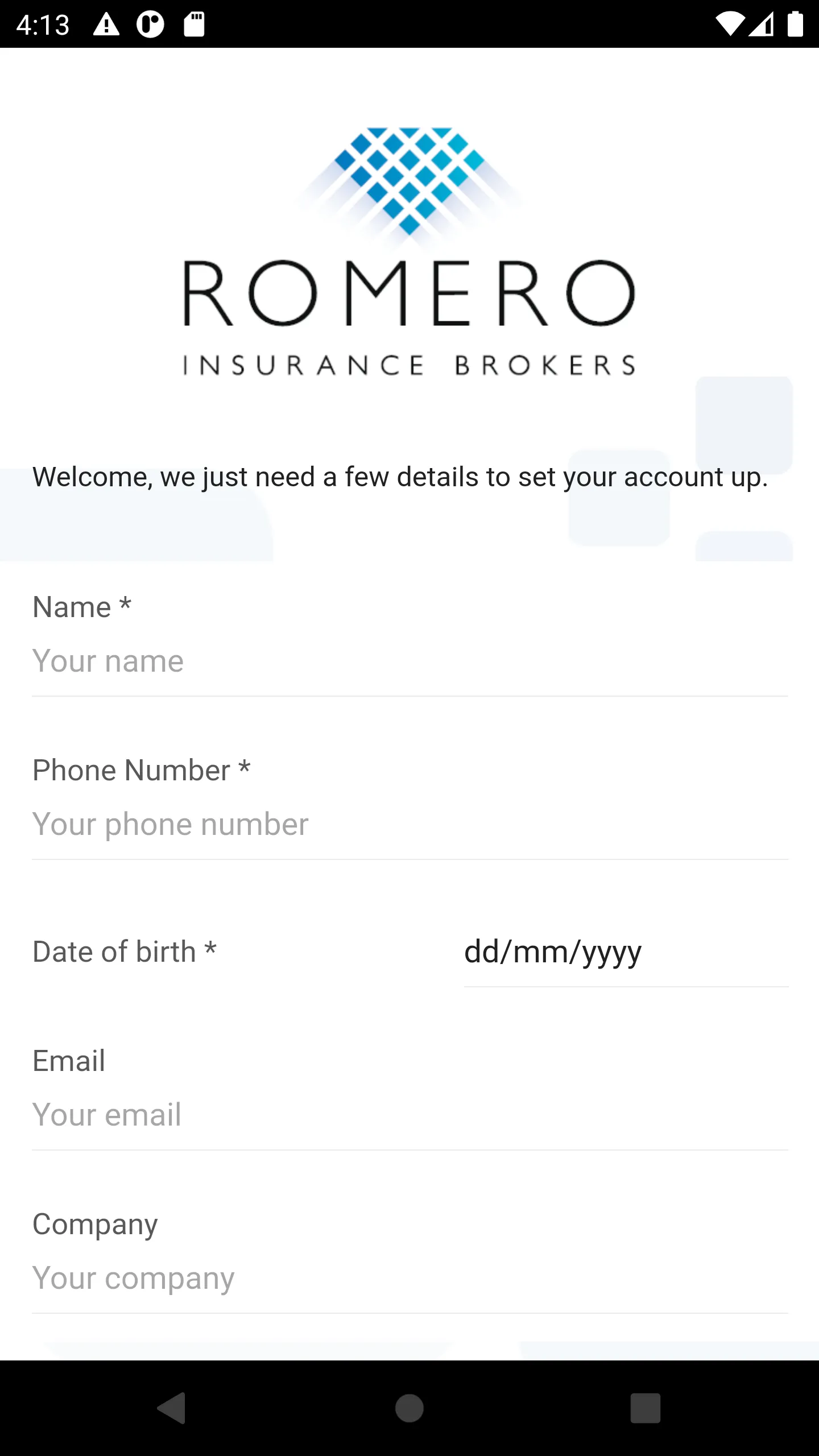 Romero Insurance Brokers | Indus Appstore | Screenshot