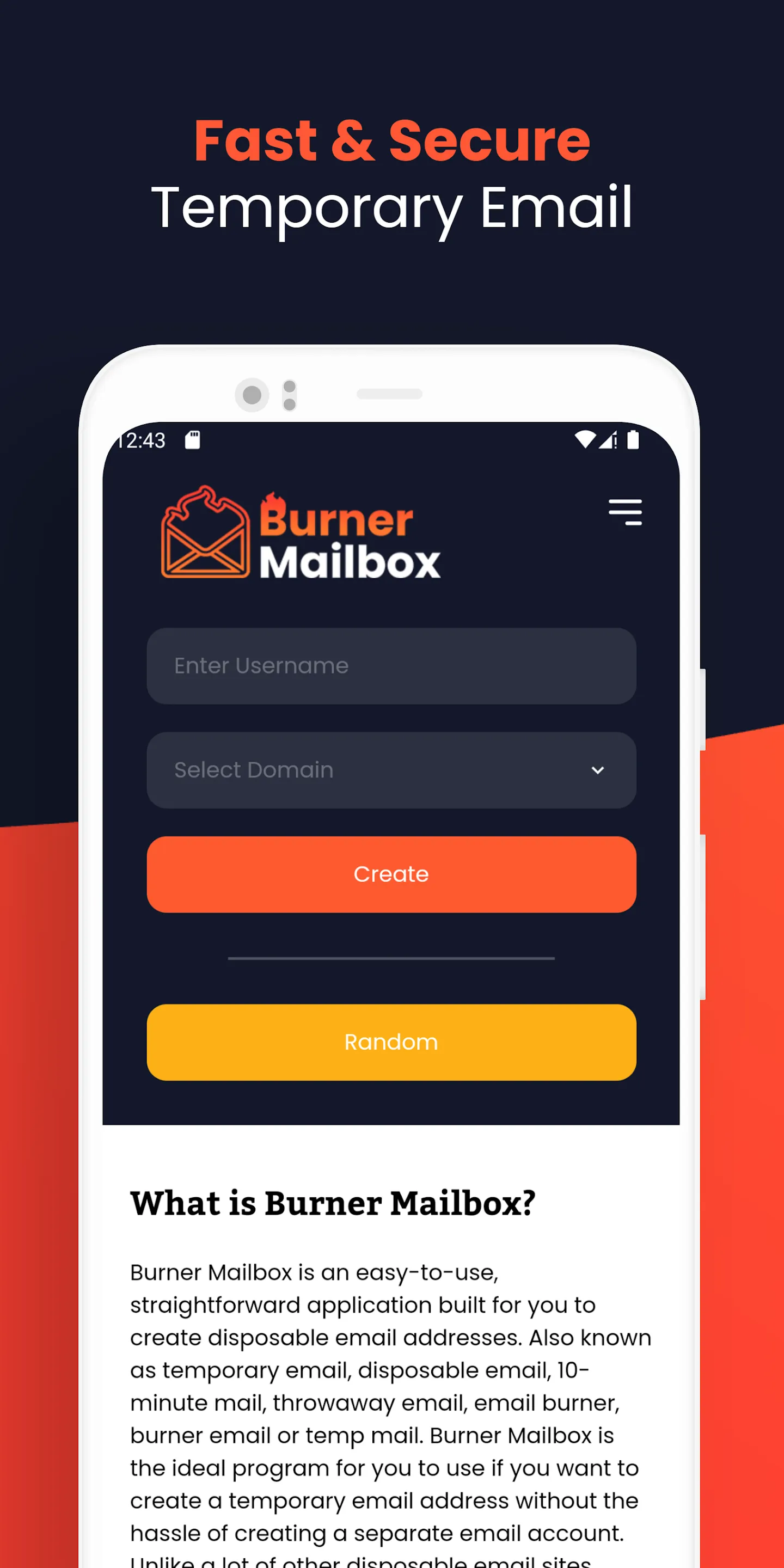 Burner Mailbox: Temporary Mail | Indus Appstore | Screenshot