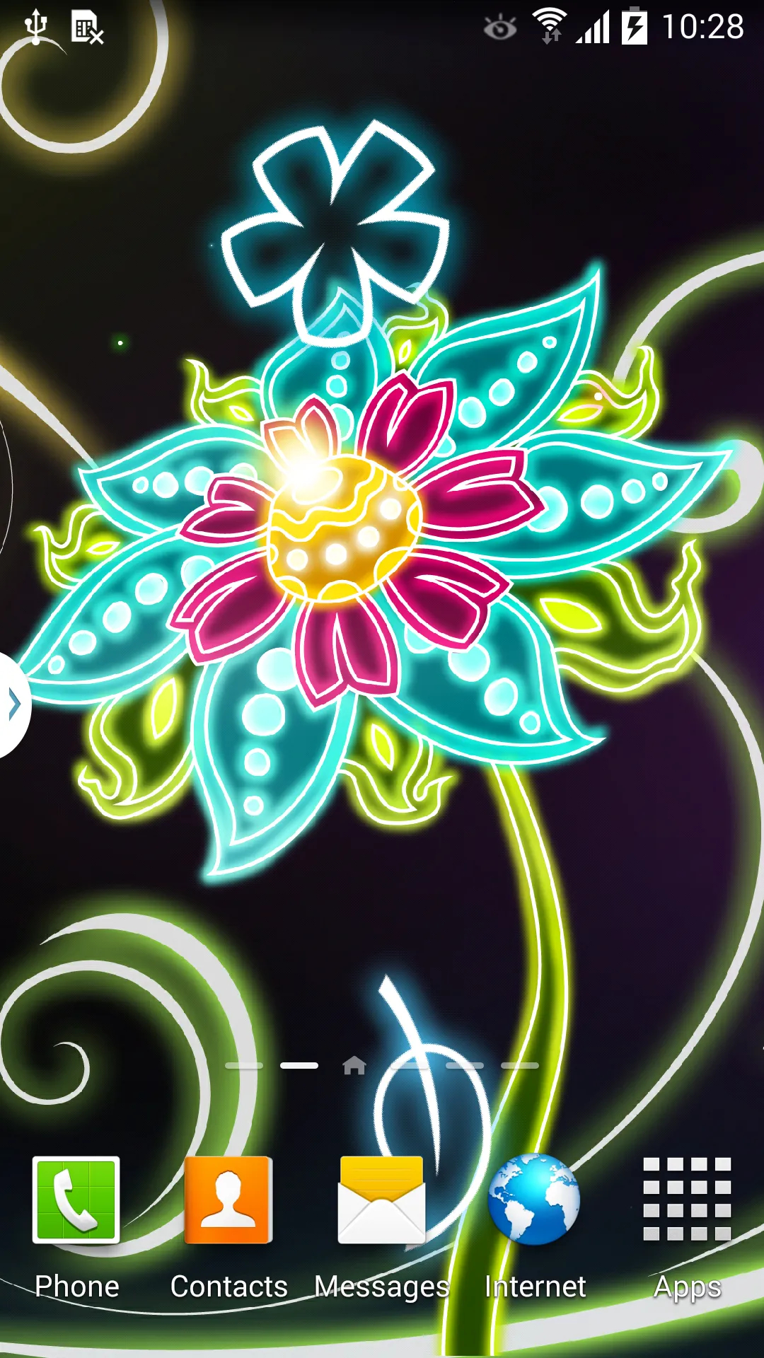 Neon Flowers Live Wallpaper | Indus Appstore | Screenshot