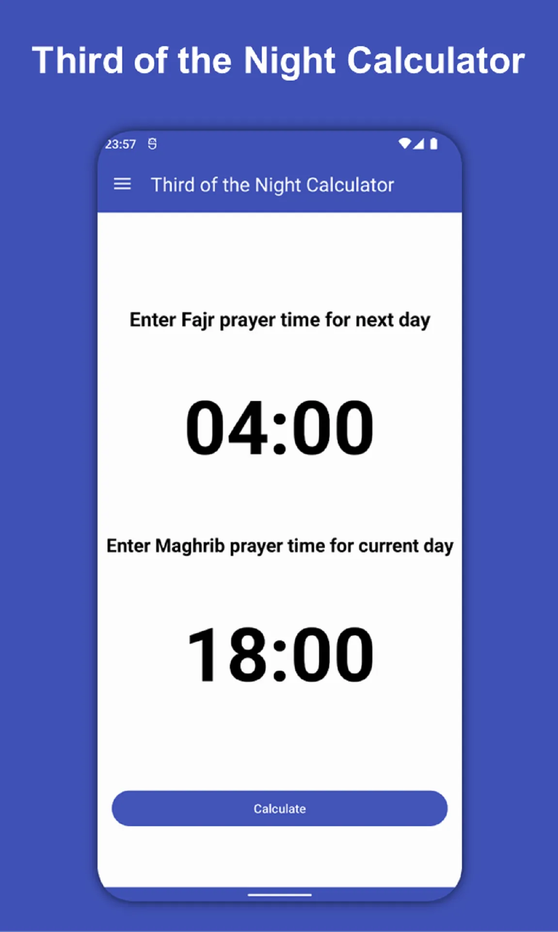 Third of the Night Calculator | Indus Appstore | Screenshot