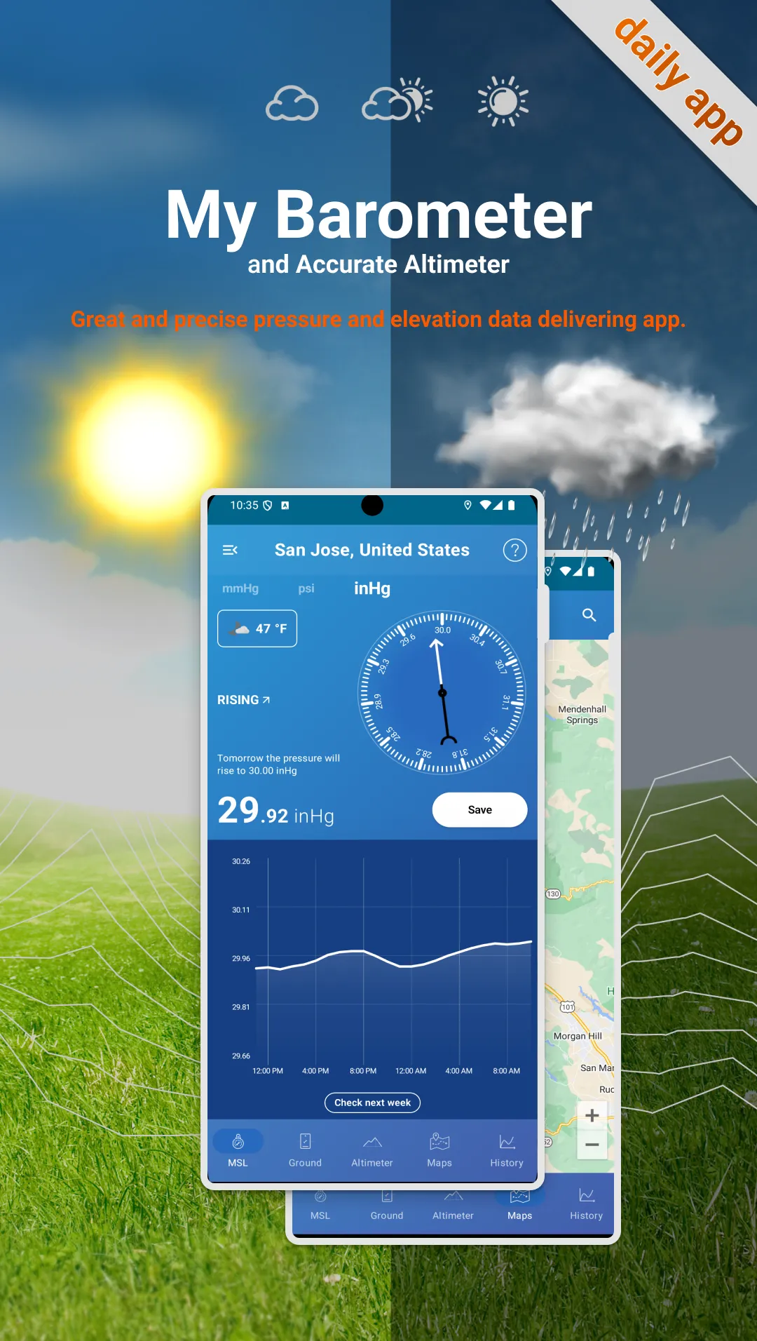 My Barometer and Altimeter | Indus Appstore | Screenshot