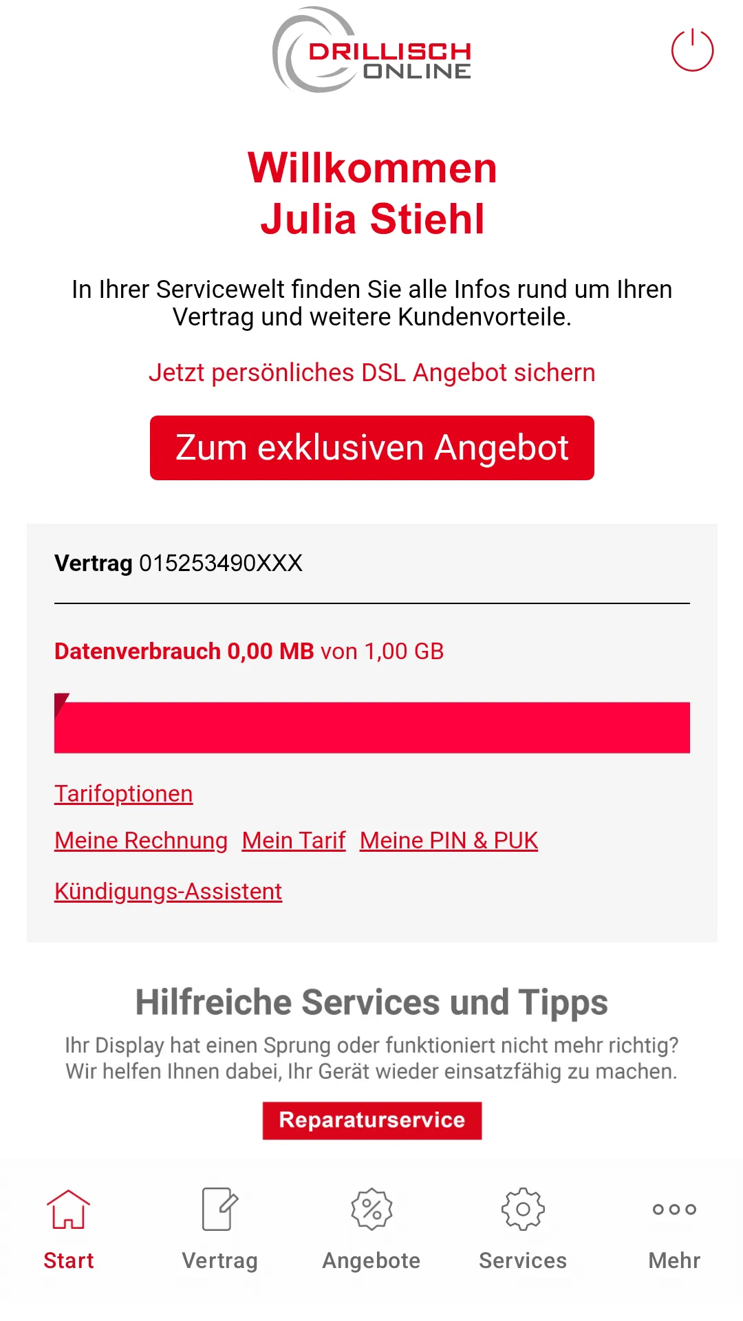 Drillisch Online Servicewelt | Indus Appstore | Screenshot