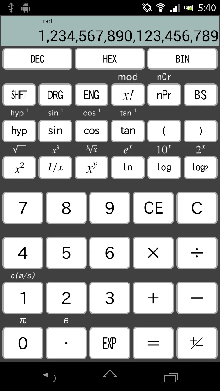 TechCalc64 Sci Calculator | Indus Appstore | Screenshot