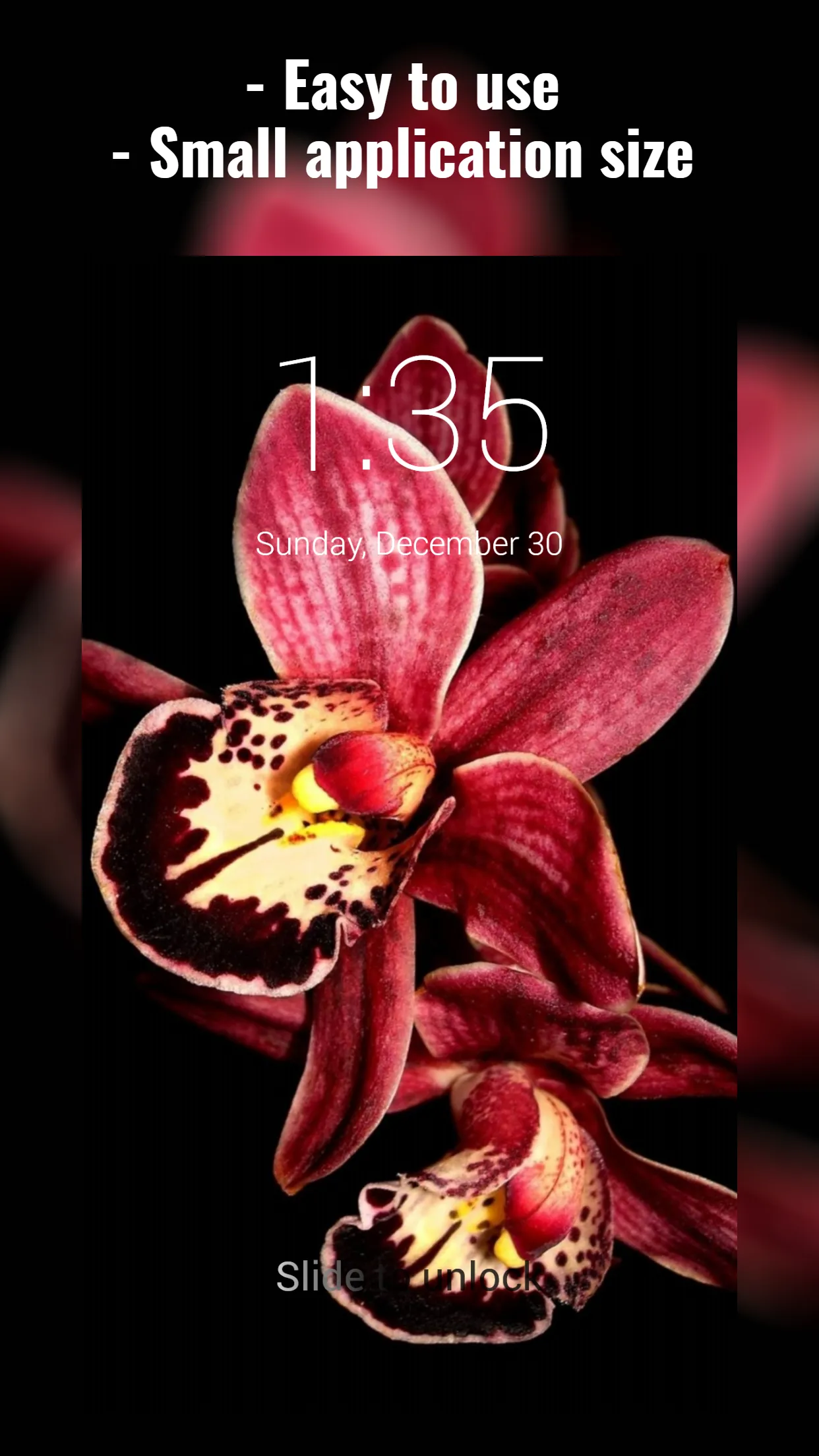 Orchid Lock Screen | Indus Appstore | Screenshot