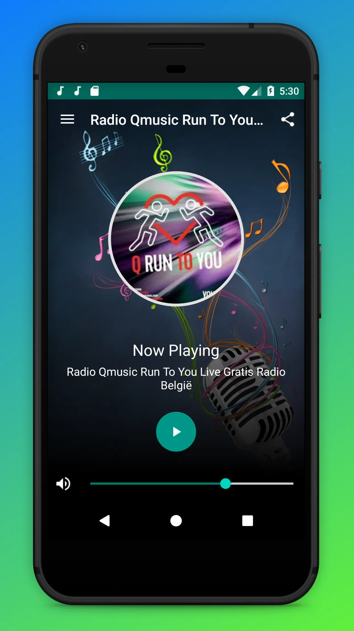 Radio Qmusic Run To You België | Indus Appstore | Screenshot