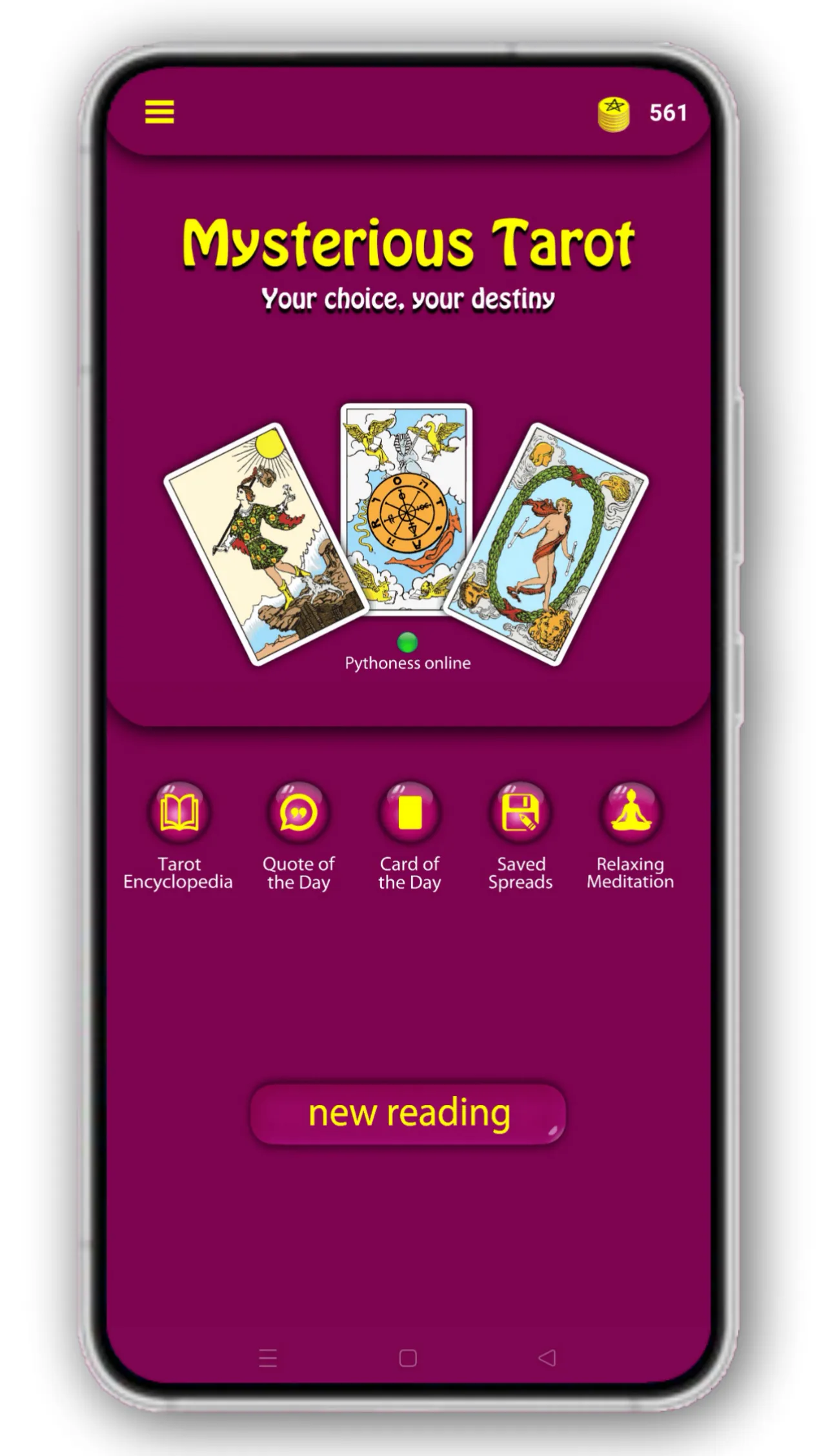 Mysterious Tarot | Indus Appstore | Screenshot