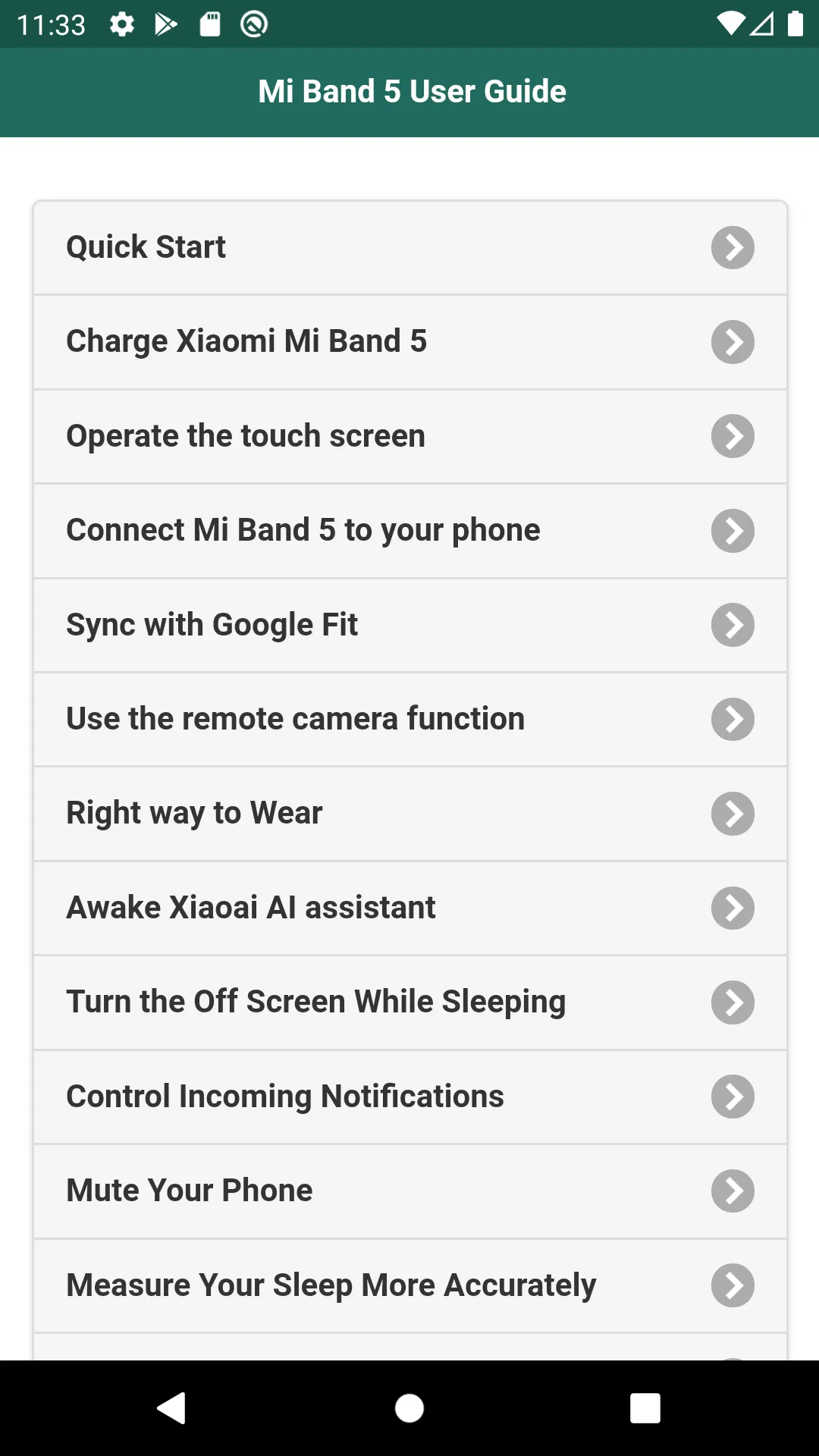 User Guide for Mi Band 5 | Indus Appstore | Screenshot