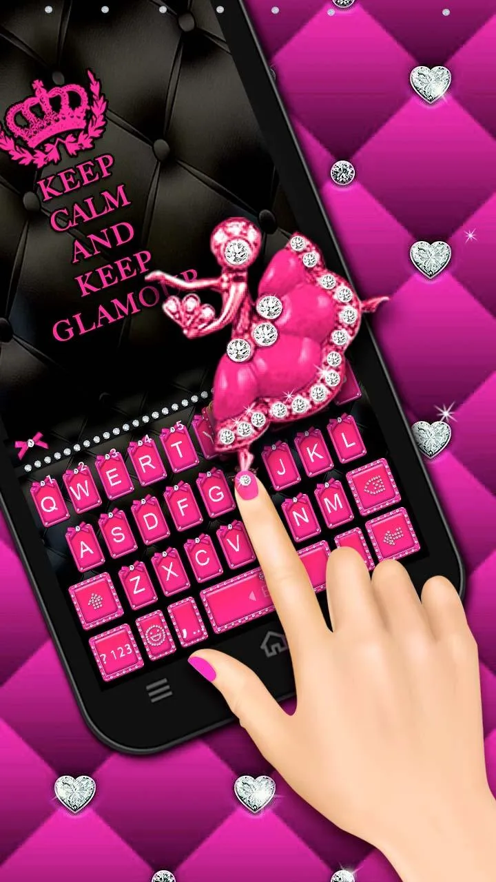 Pink Glamour girl Keyboard The | Indus Appstore | Screenshot