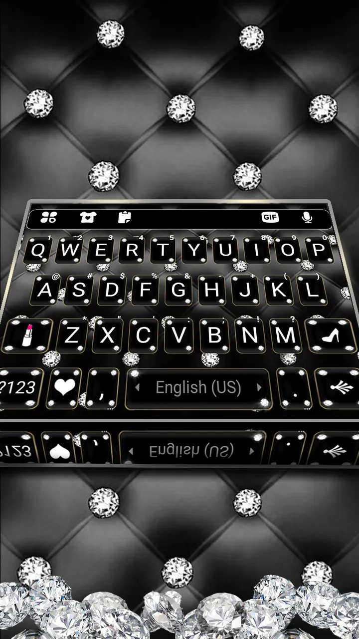 Black Pink Diamonds Keyboard B | Indus Appstore | Screenshot