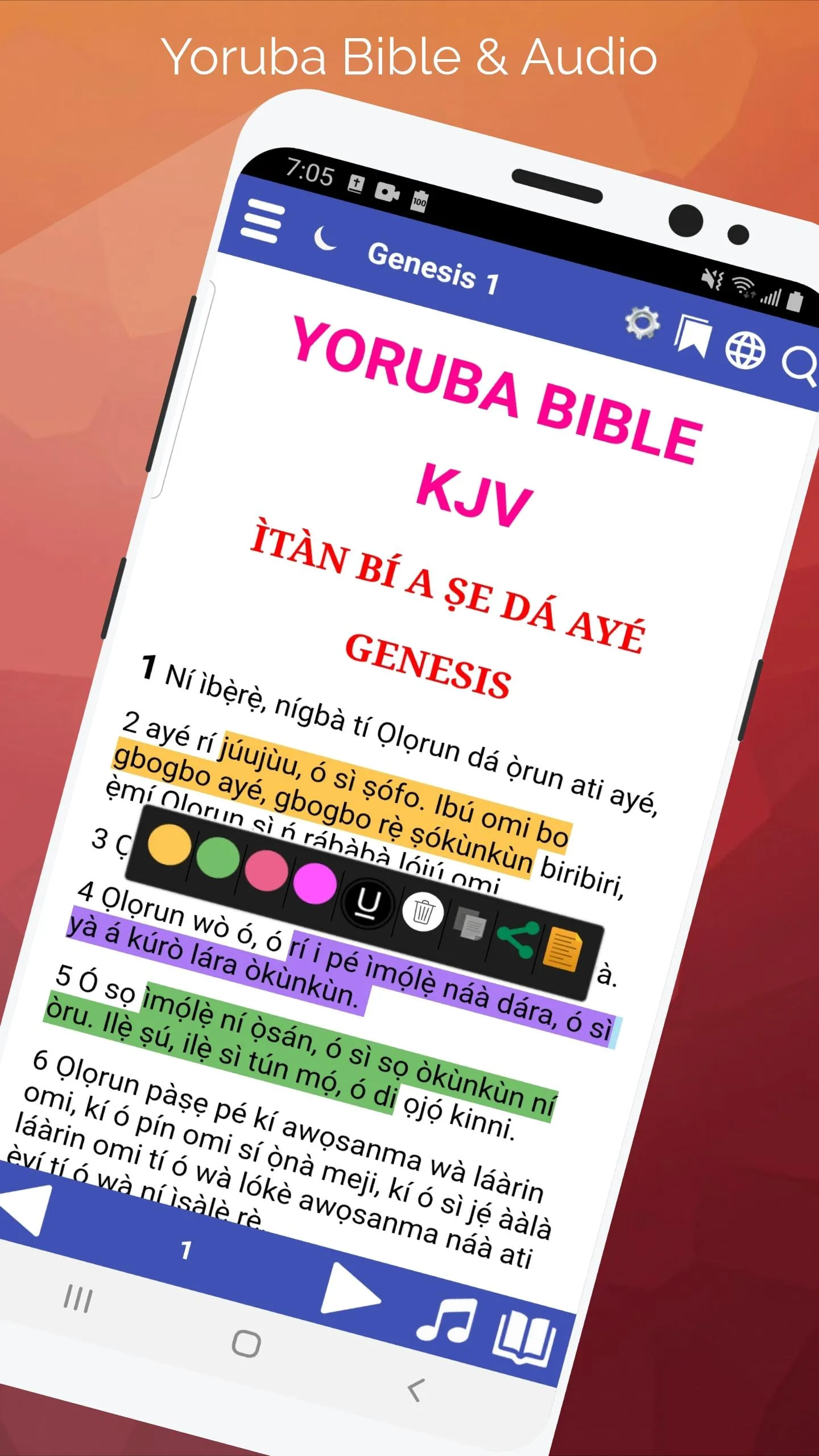 Yoruba Bible: + Audio | Indus Appstore | Screenshot