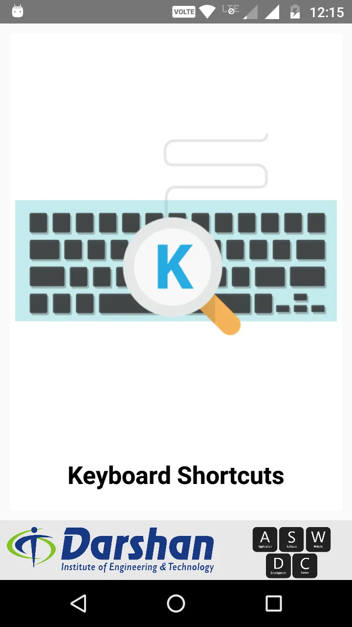 Keyboard Shortcuts | Indus Appstore | Screenshot