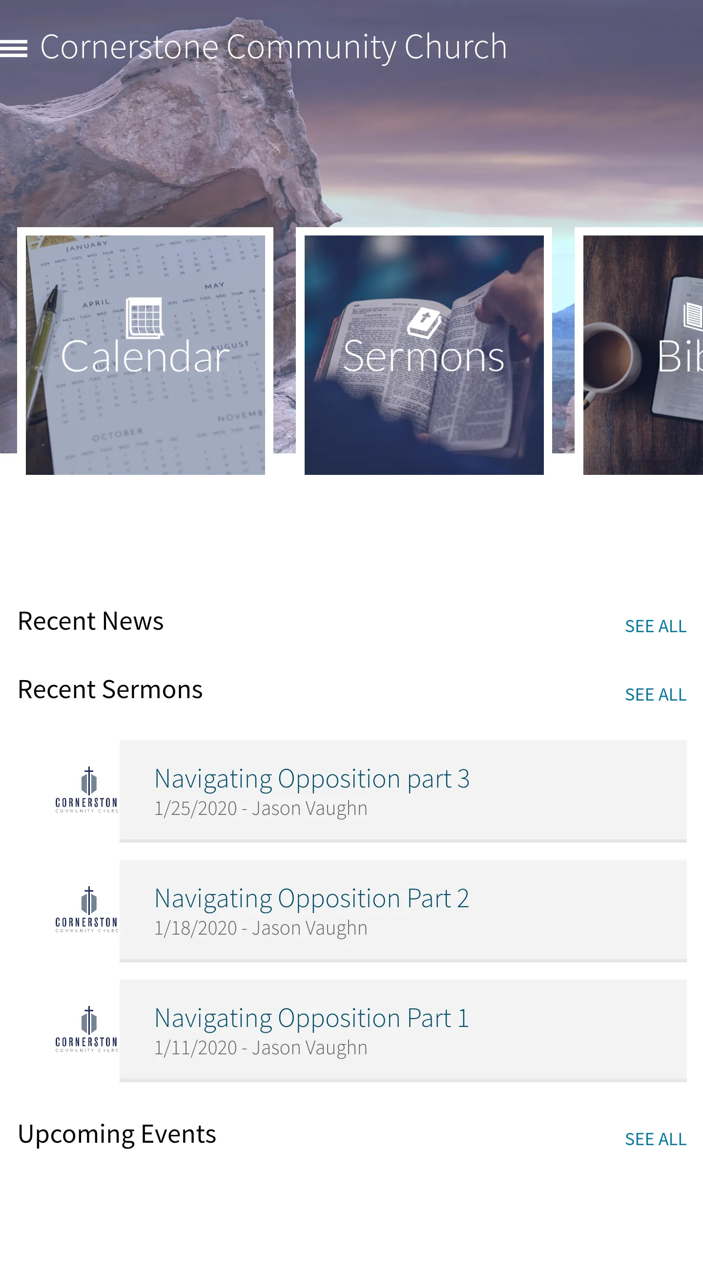 Cornerstone Community Church | Indus Appstore | Screenshot