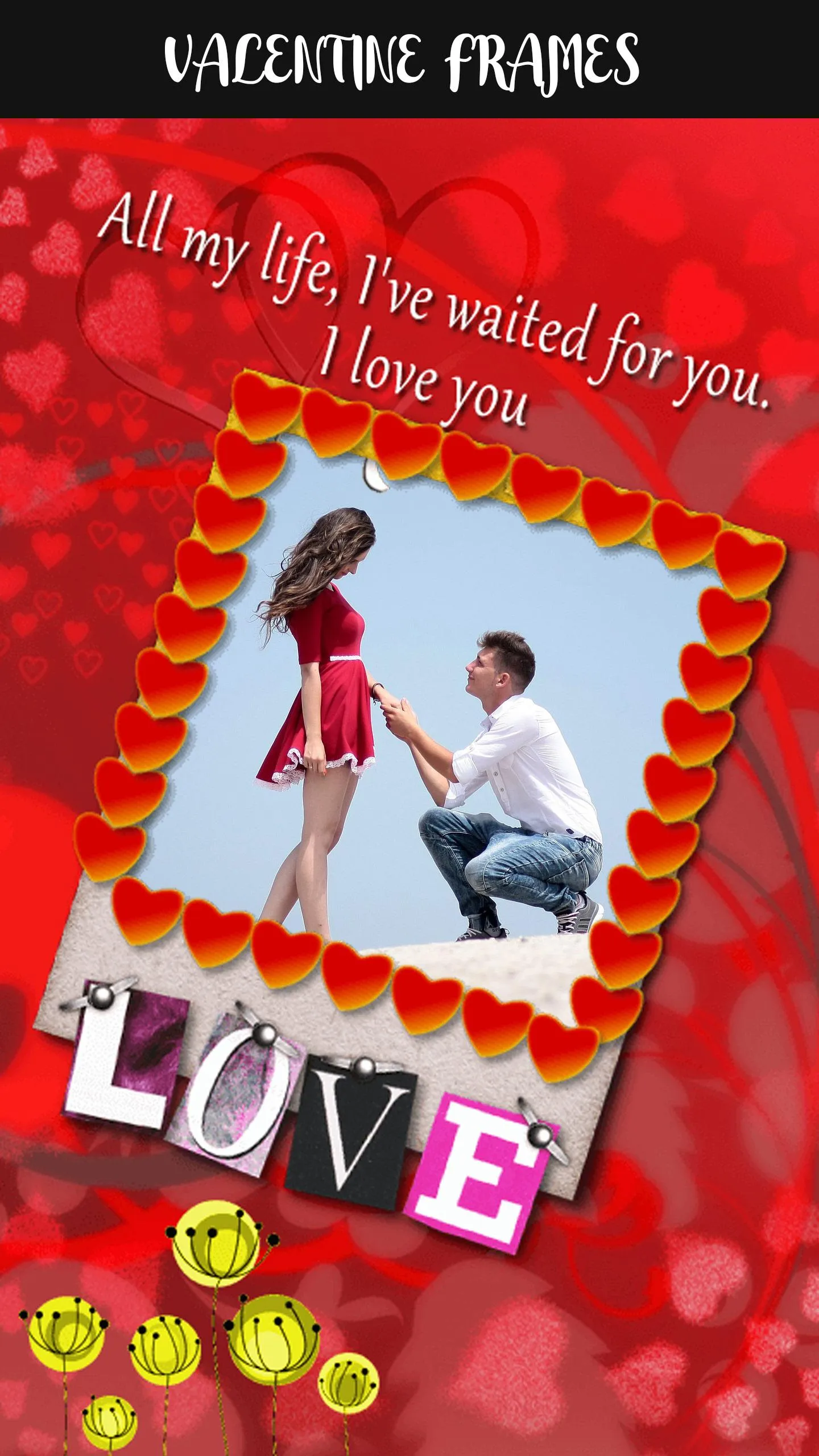 Valentine Day Photo Frames | Indus Appstore | Screenshot