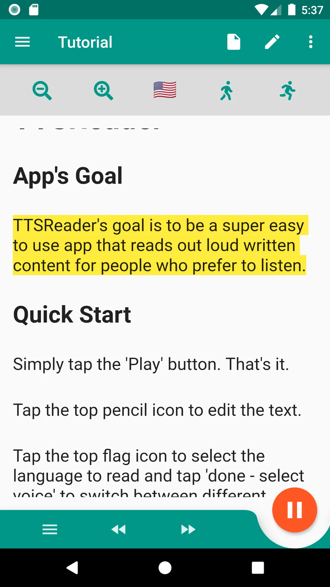 Simple Text Reader - Text to S | Indus Appstore | Screenshot