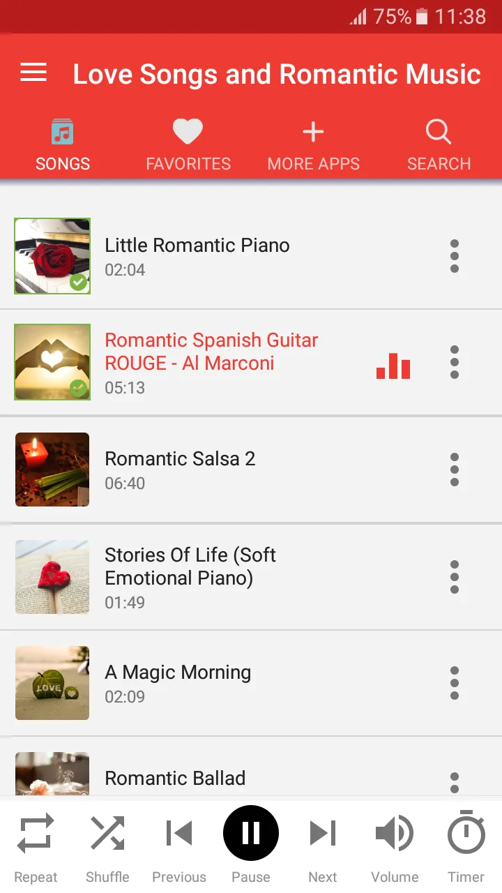 Love Songs and Romantic Music | Indus Appstore | Screenshot