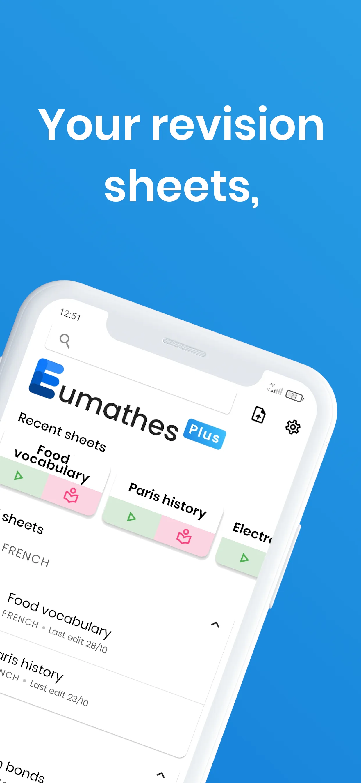 Eumathes - revision sheets | Indus Appstore | Screenshot