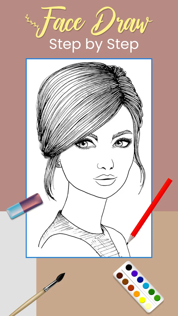 Face Draw Step by Step | Indus Appstore | Screenshot